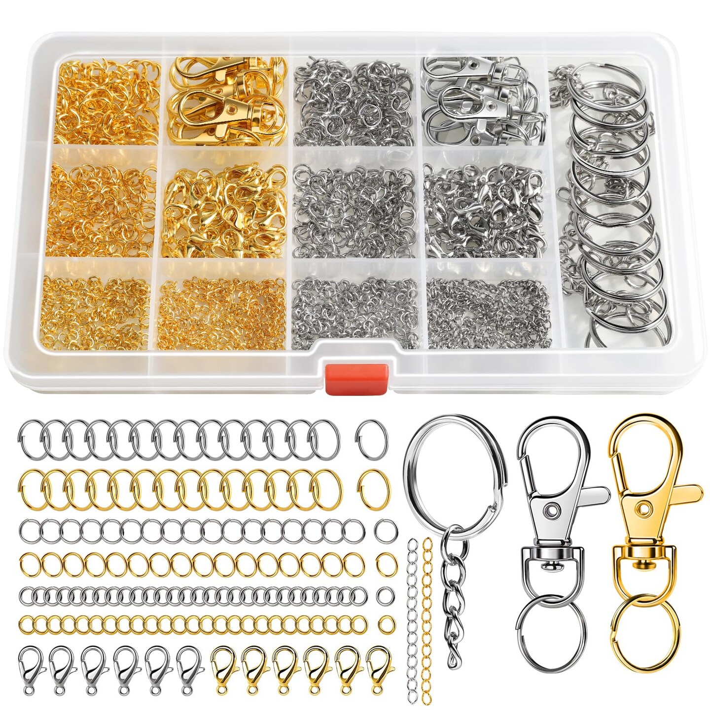 thumbnail image 2 of 14k Gold Or Sterling Silver Split Ring Key Charms – 5mm To 8mm Round/Oval – Jewelry Findings 2 of 4