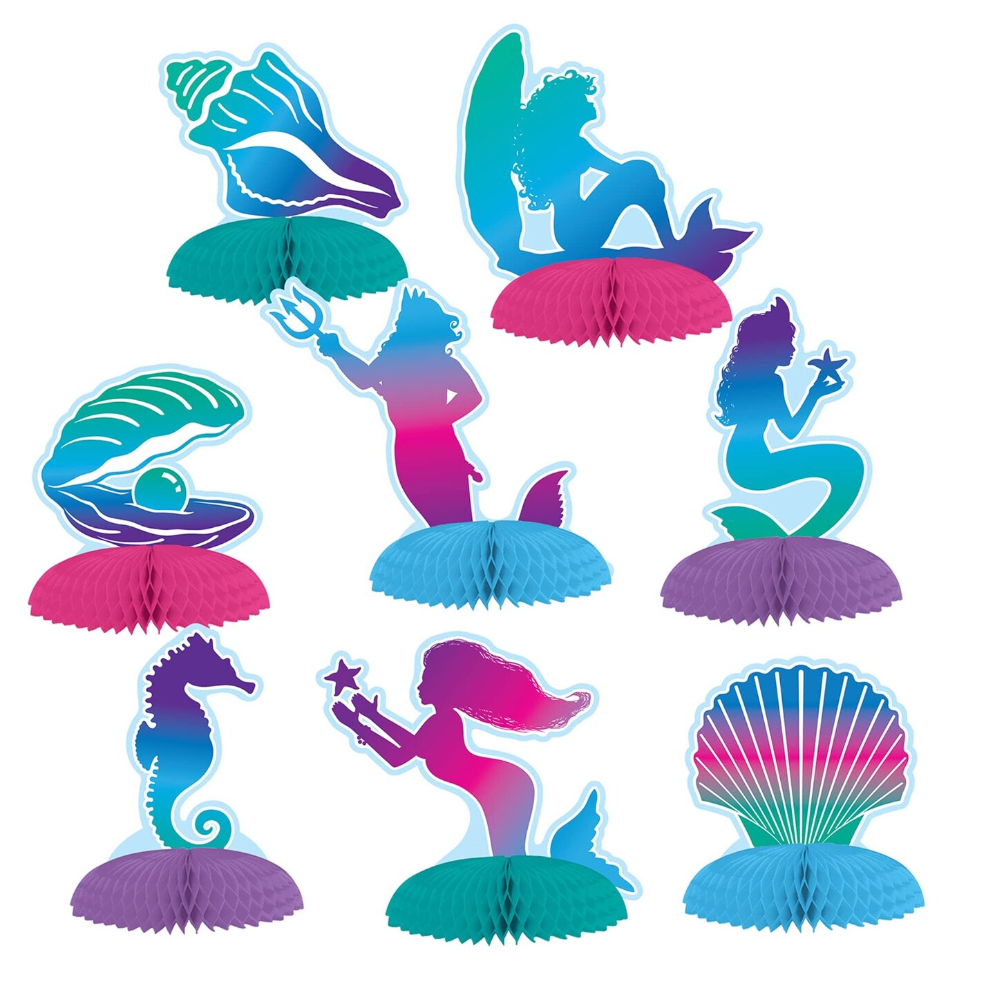 Enchanting Mermaid Mini Centerpieces - Pack of 12