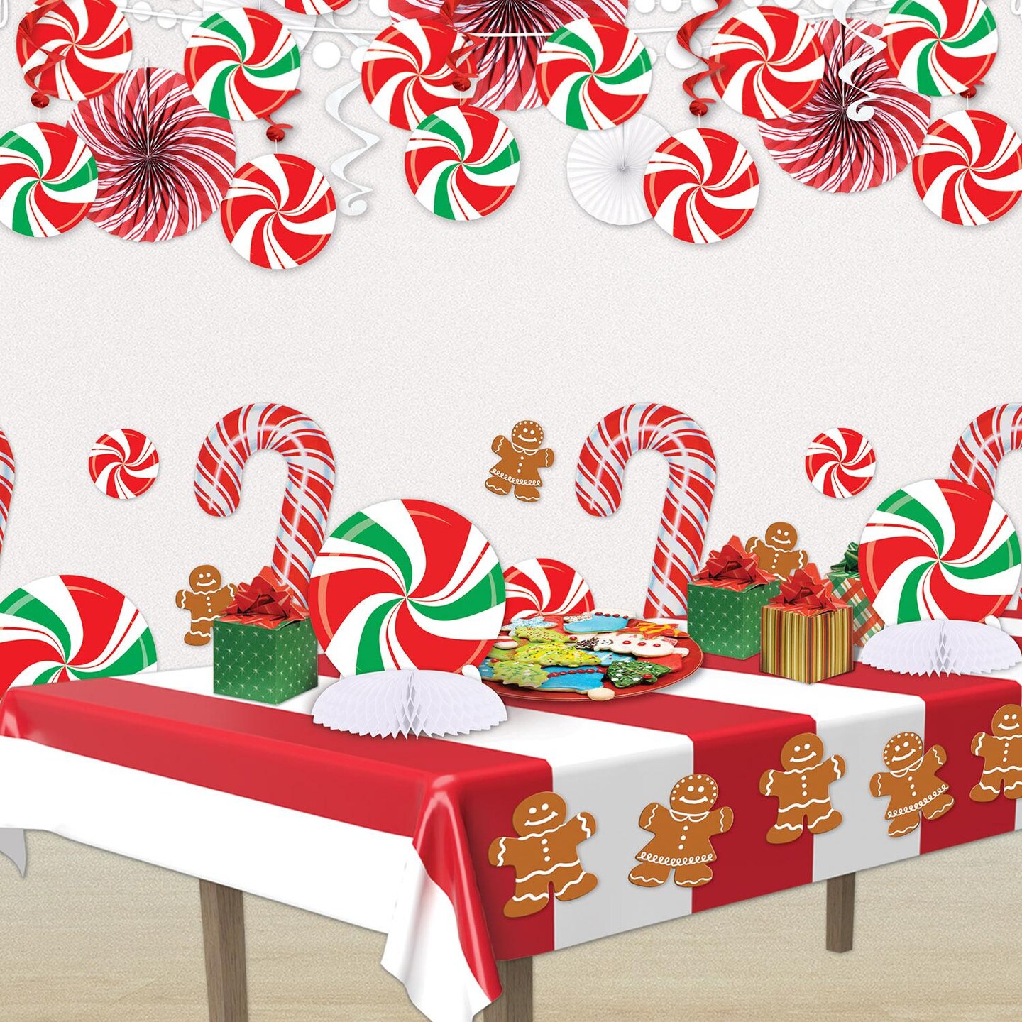 12 Pack Beistle Christmas Peppermint Centerpiece