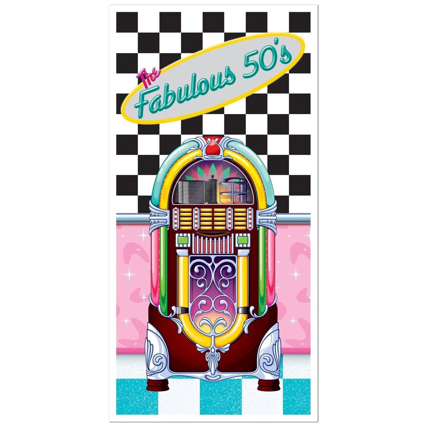 12 Pack Beistle The Fabulous 50&#x27;s Party Door Cover