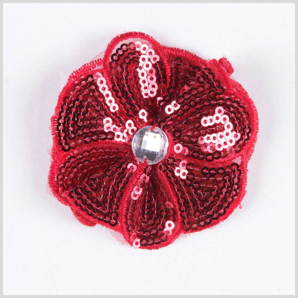 red flower pin for dress FR106304-Flower Pin For Dresses