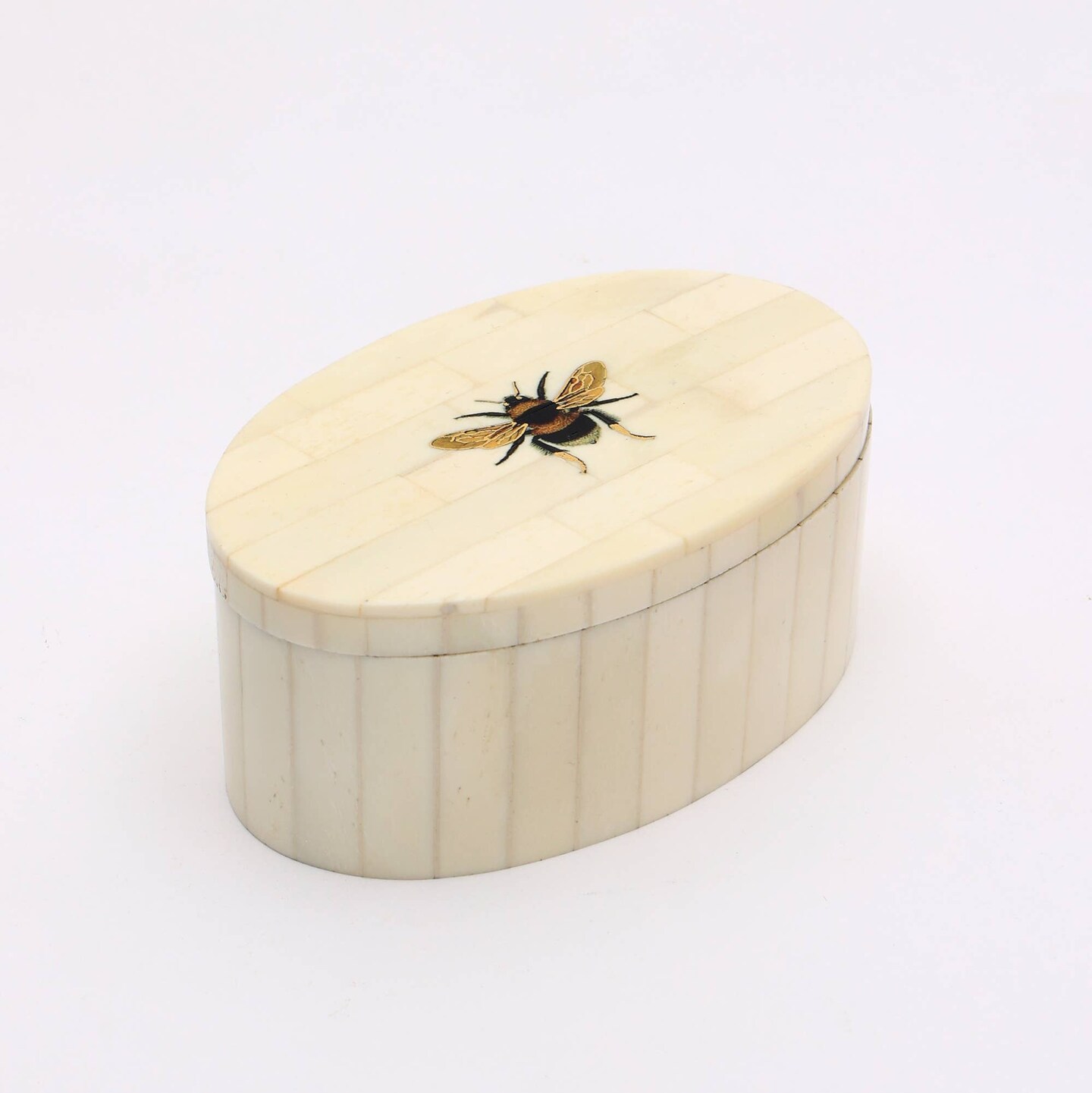 Decorative Storage Box with White Bone Material - 3.25&#x22;X 5&#x22; X 2&#x22;