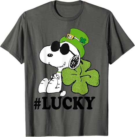 Peanuts St. Patrick&#x27;s Snoopy Lucky Clover T-Shirt
