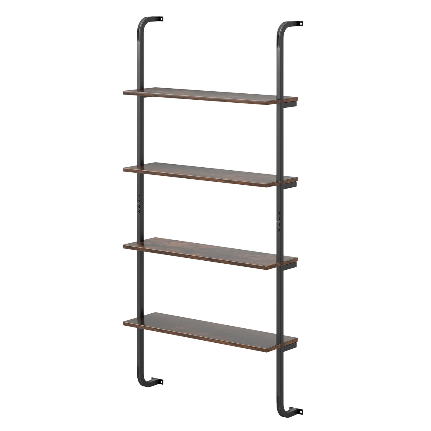 4-Tier Industrial Pipe Shelving with Metal Frame Perfect for Living Room or Kitchen