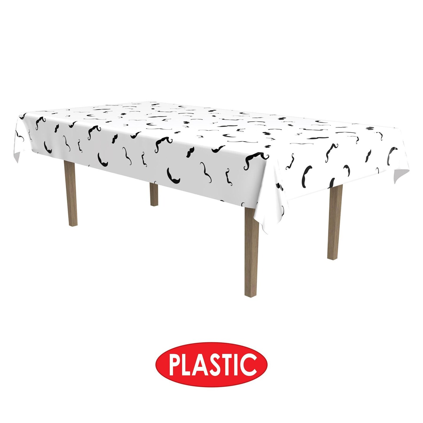 12 Pack Beistle Moustache Party Tablecover