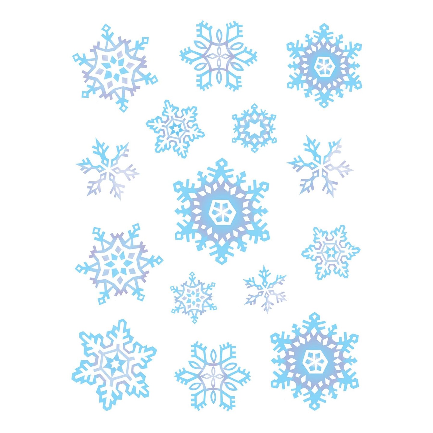 12 Packs Beistle Christmas Snowflake Stickers 4/Pack