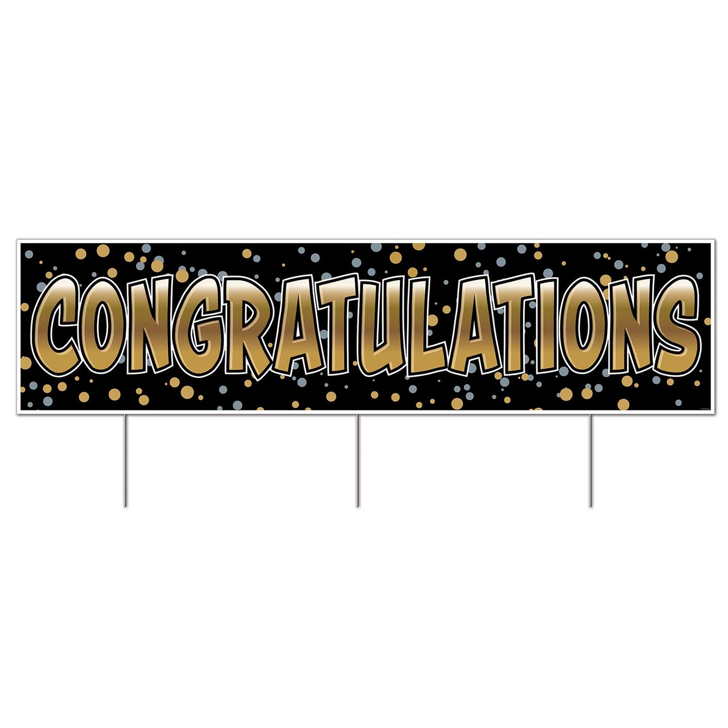 6-Pack Plastic Jumbo Congratulations Yard Signs: Durable, Bold, Festive