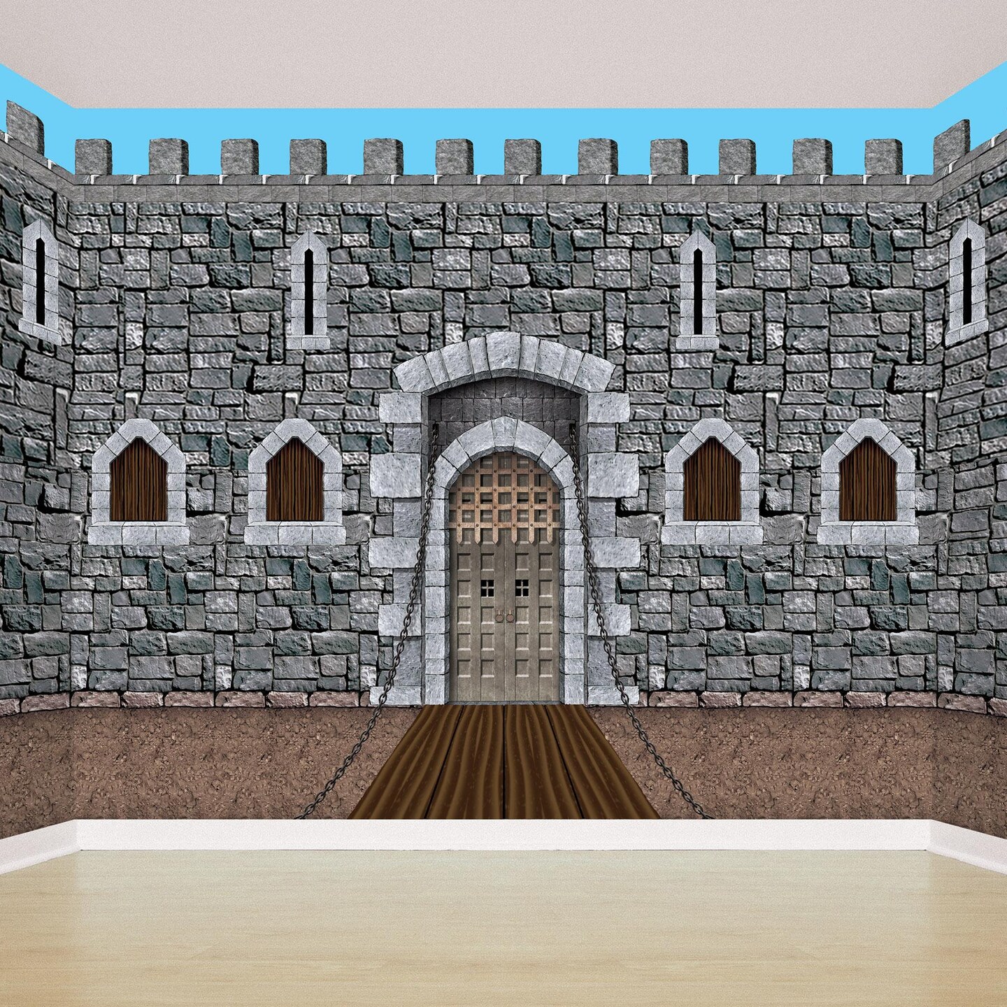 6 Pack Beistle Medieval Dirt Floor Backdrop
