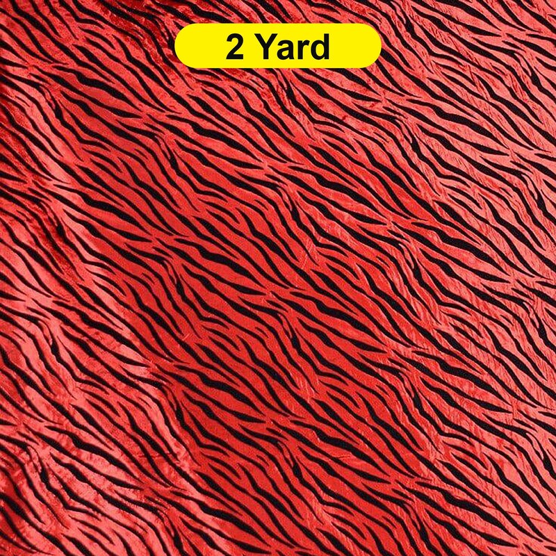 60" Wide Zebra Flocking Velvet Taffeta Fabric for Curtains, Apparel, Decor