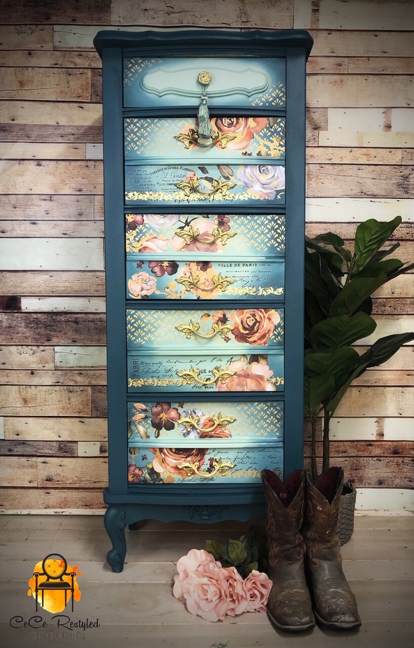 Redesign Stick & Style Stencil Roll - Eastern Fountain - 1 roll - 4in x 15yards self-adhesive plastic on roll