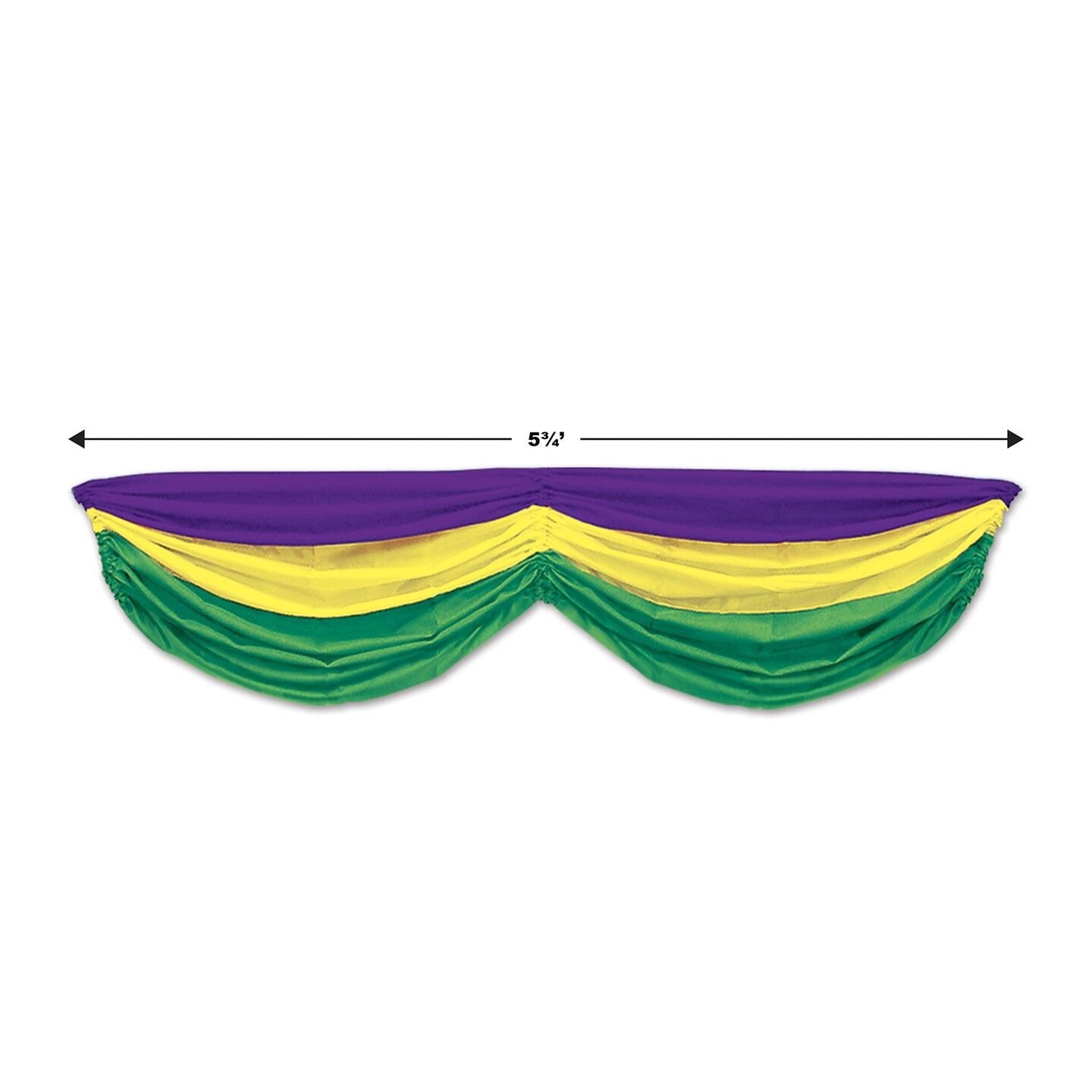 6 Pack Beistle Mardi Gras Fabric Bunting