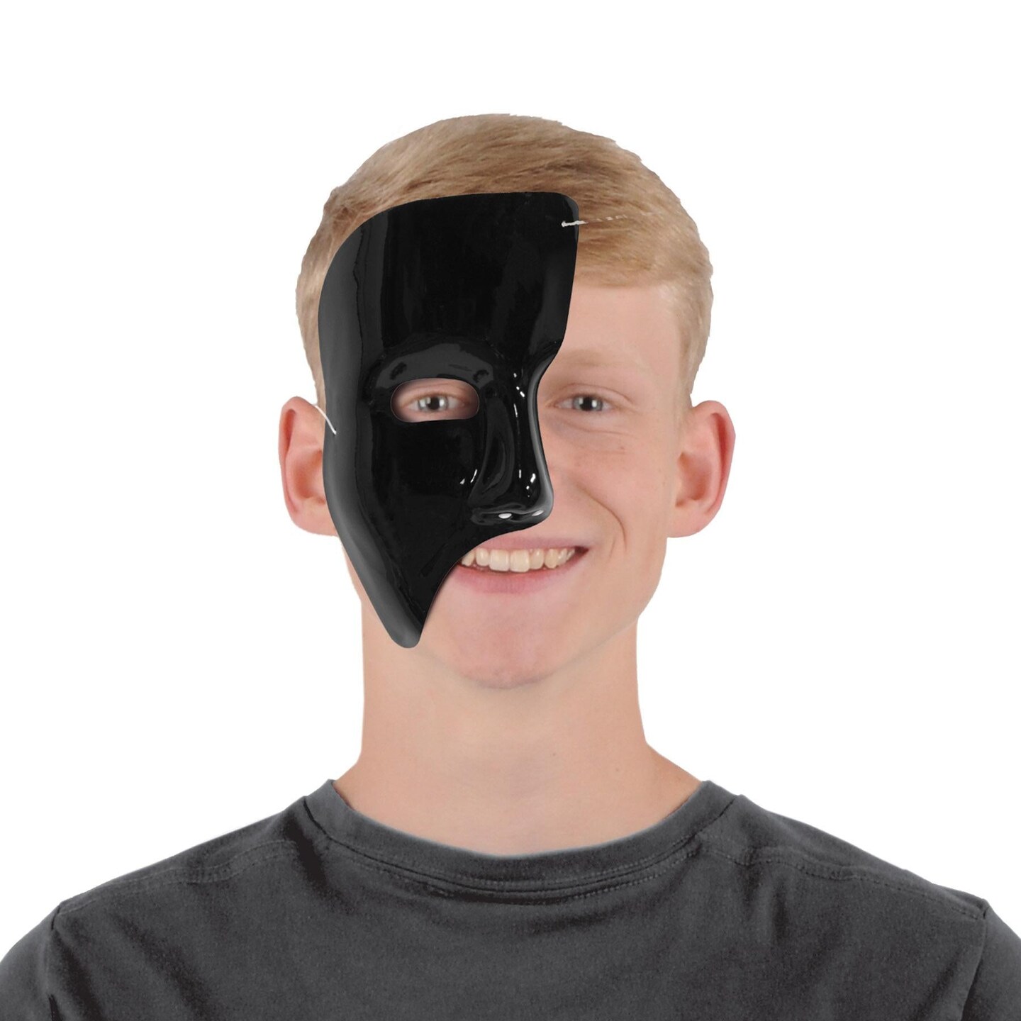 24 Pack Beistle Mardi Gras Phantom Mask - black