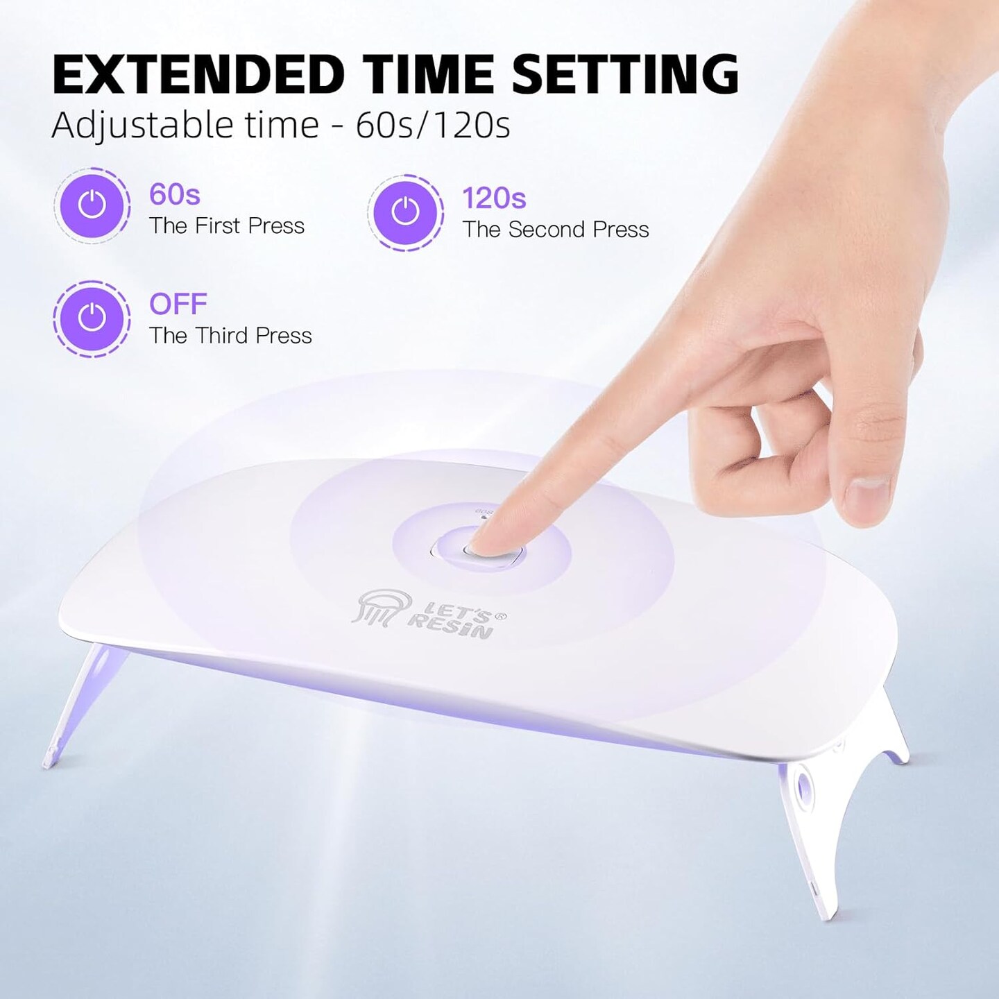 LET&#x27;S RESIN Upgraded UV Light for Resin, Large Size Portable UV Resin Light, Fast Curing&#x26;Portable UV Lamp, Resin Supplies for UV Resin, Jewelry Making, DIY Craft, Decor