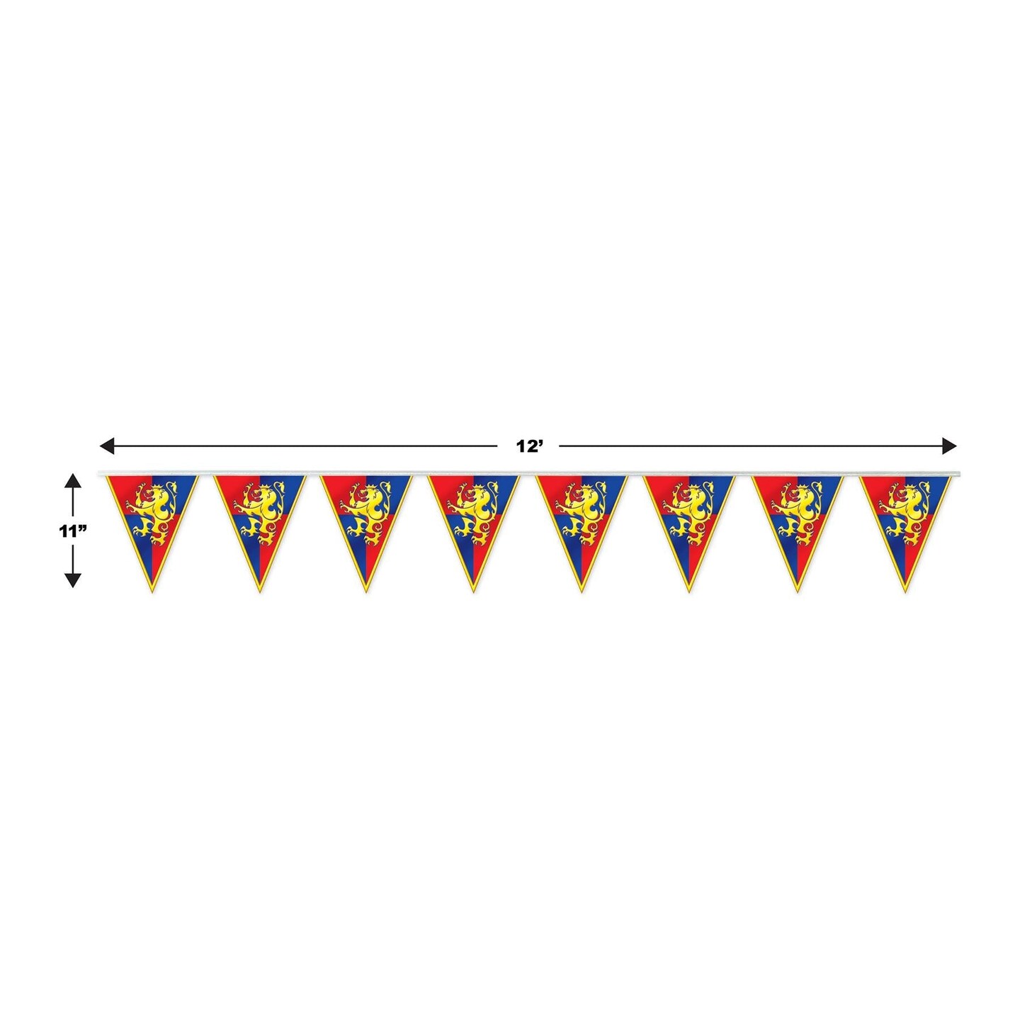 12 Pack Beistle Medieval Pennant Party Banner