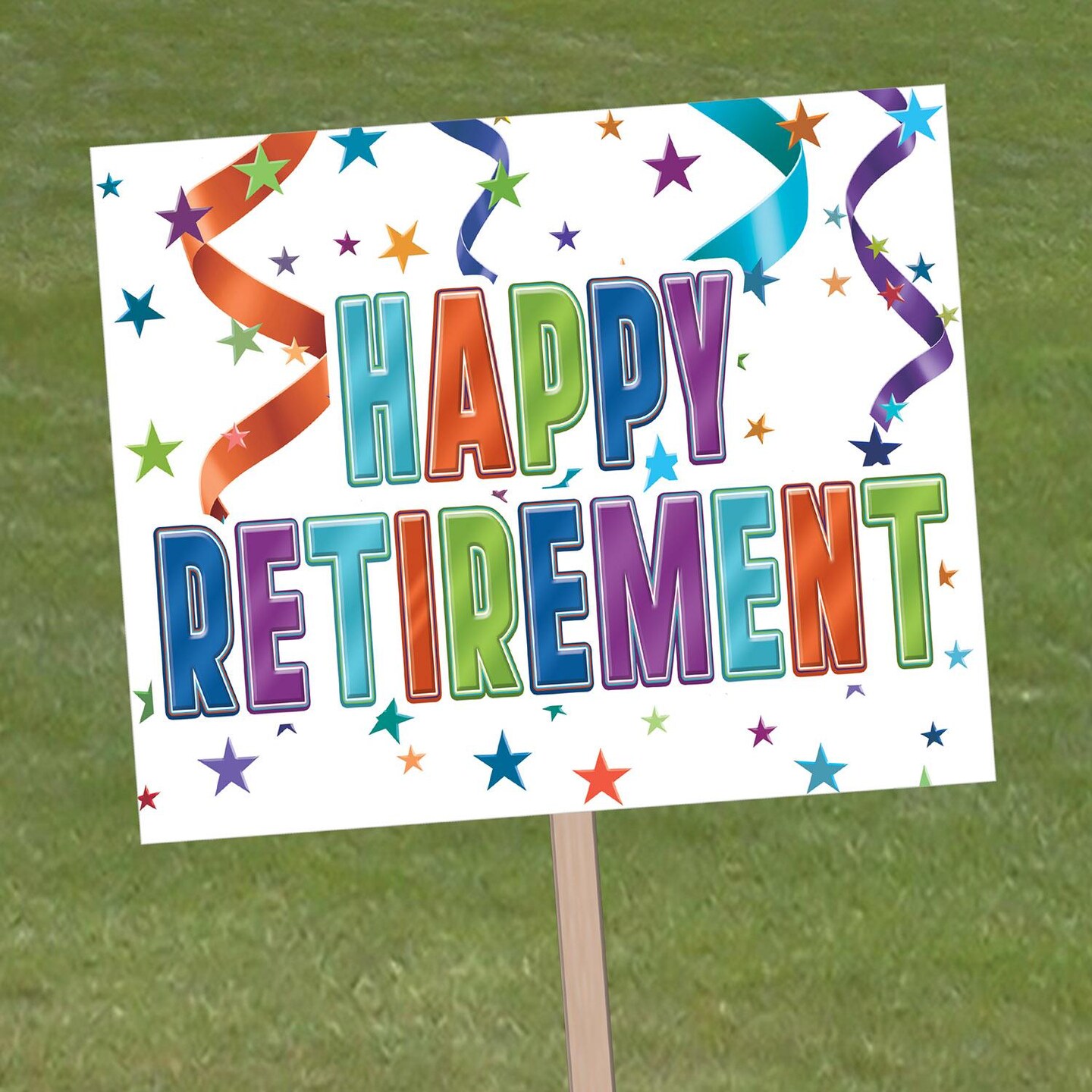 6 Pack Bulk Happy Retirement Party Yard Sign