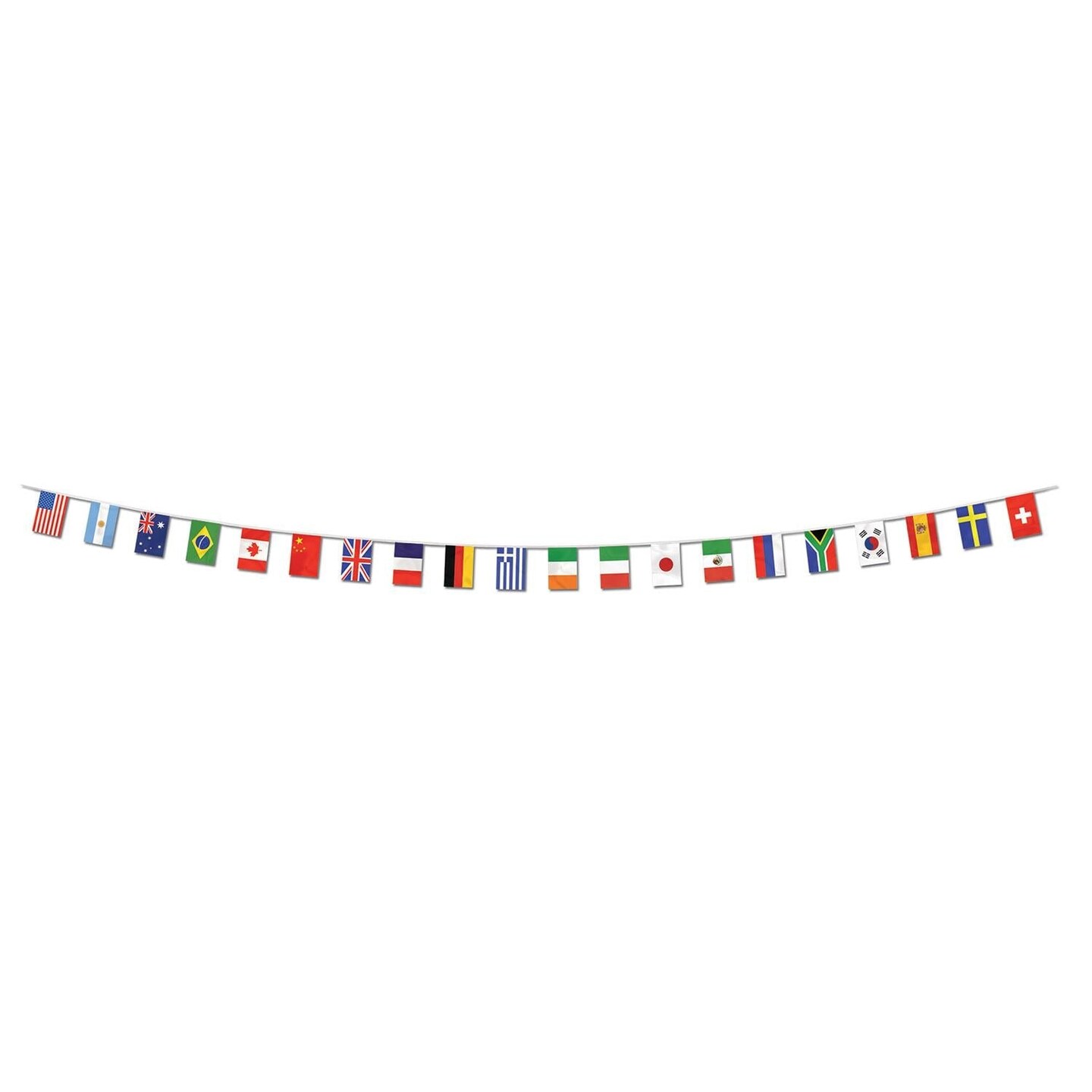 12 Pack Bulk International Flag Pennant Party Banner (12"x 23ft)