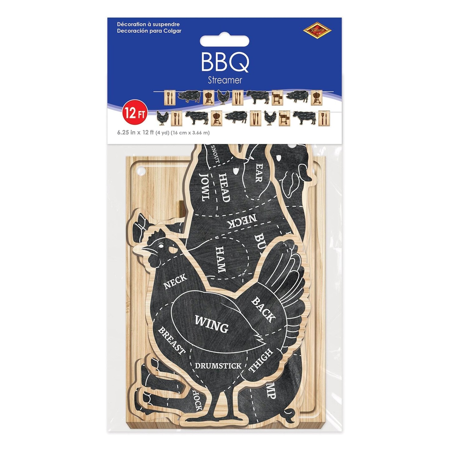 12 Pack Beistle BBQ Party Streamer
