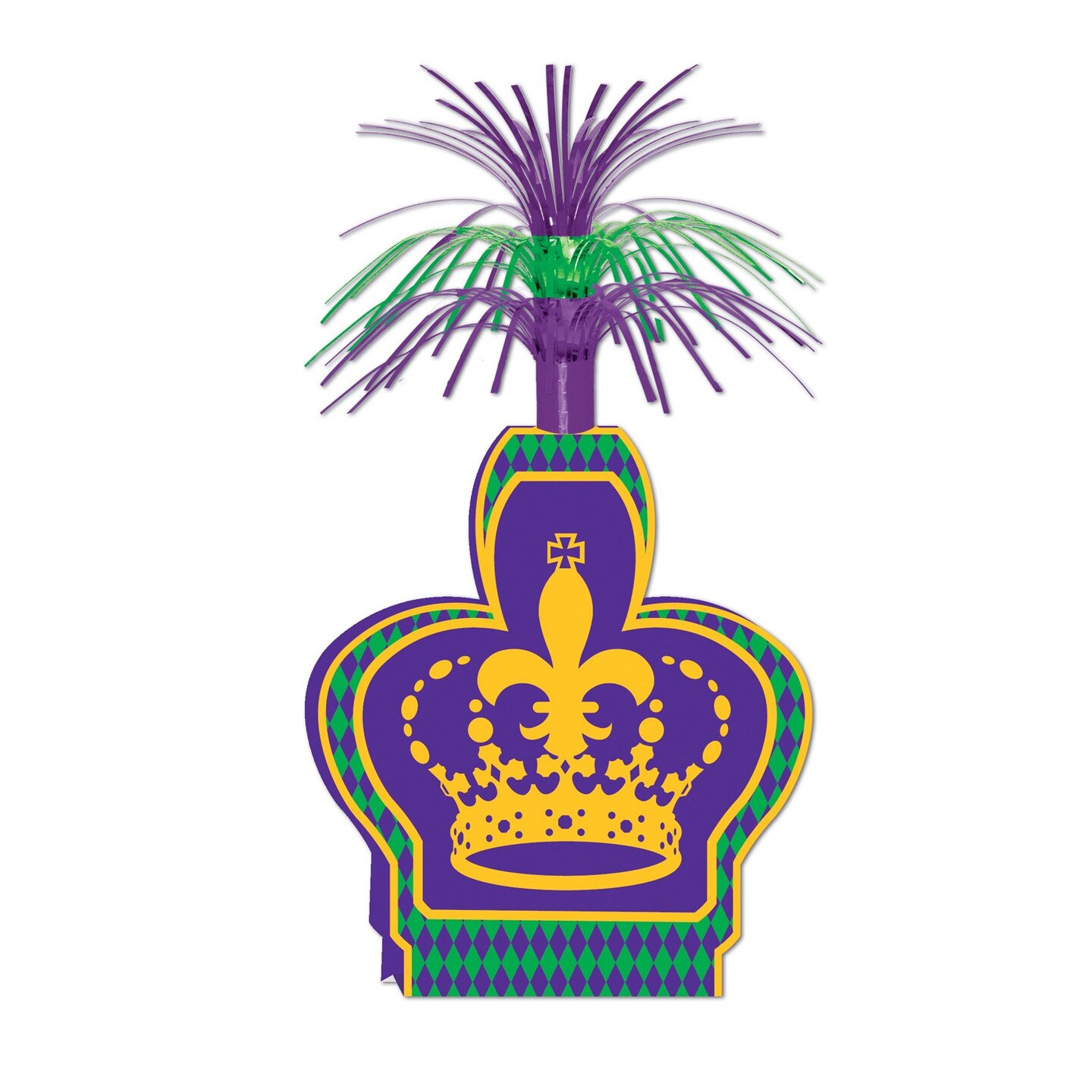 Mardi Gras Party Centerpiece - Vibrant Colors, Pack of 12