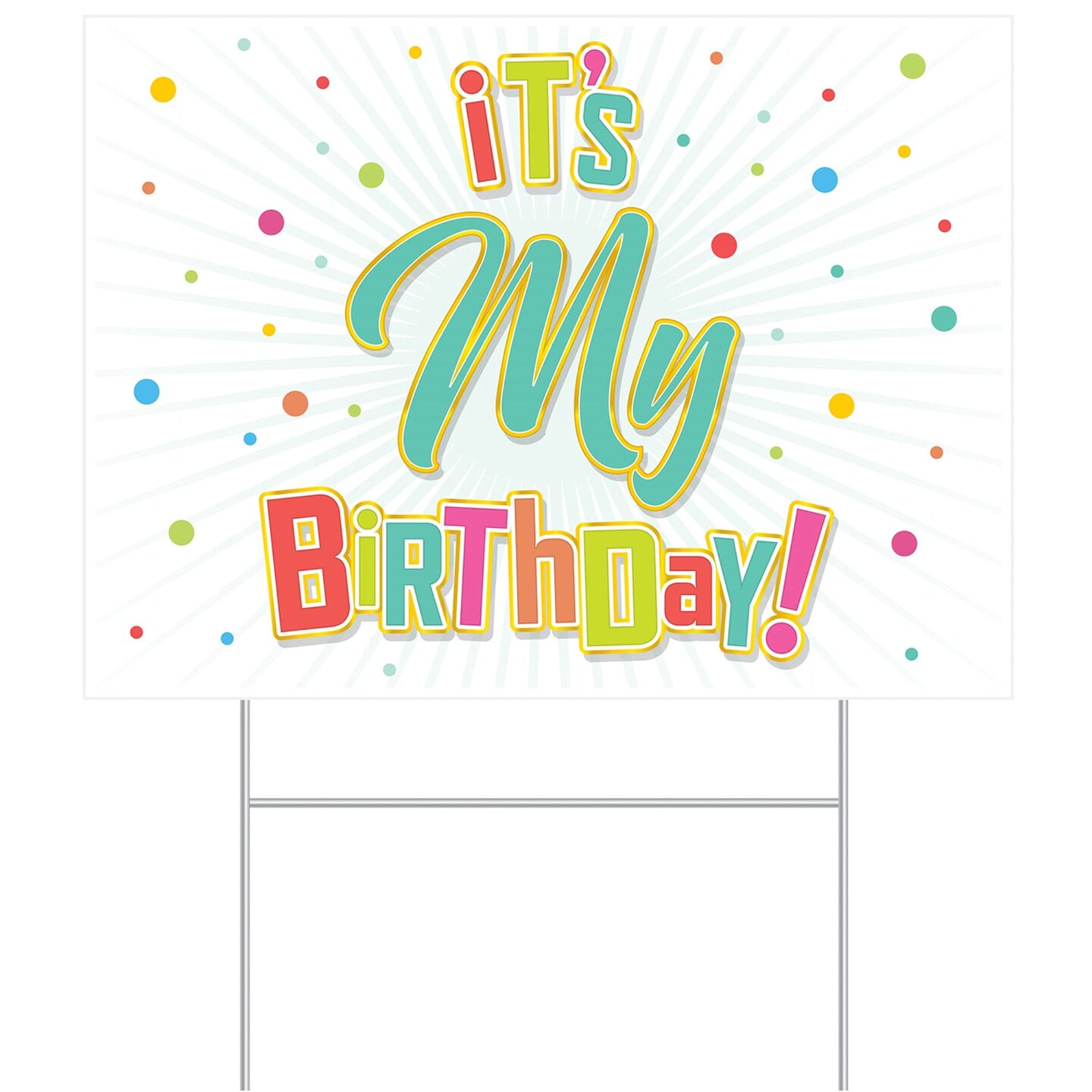 Birthday Yard Sign Pack - 6 Durable, Weather-Resistant Signs for Outdoor Celebration
