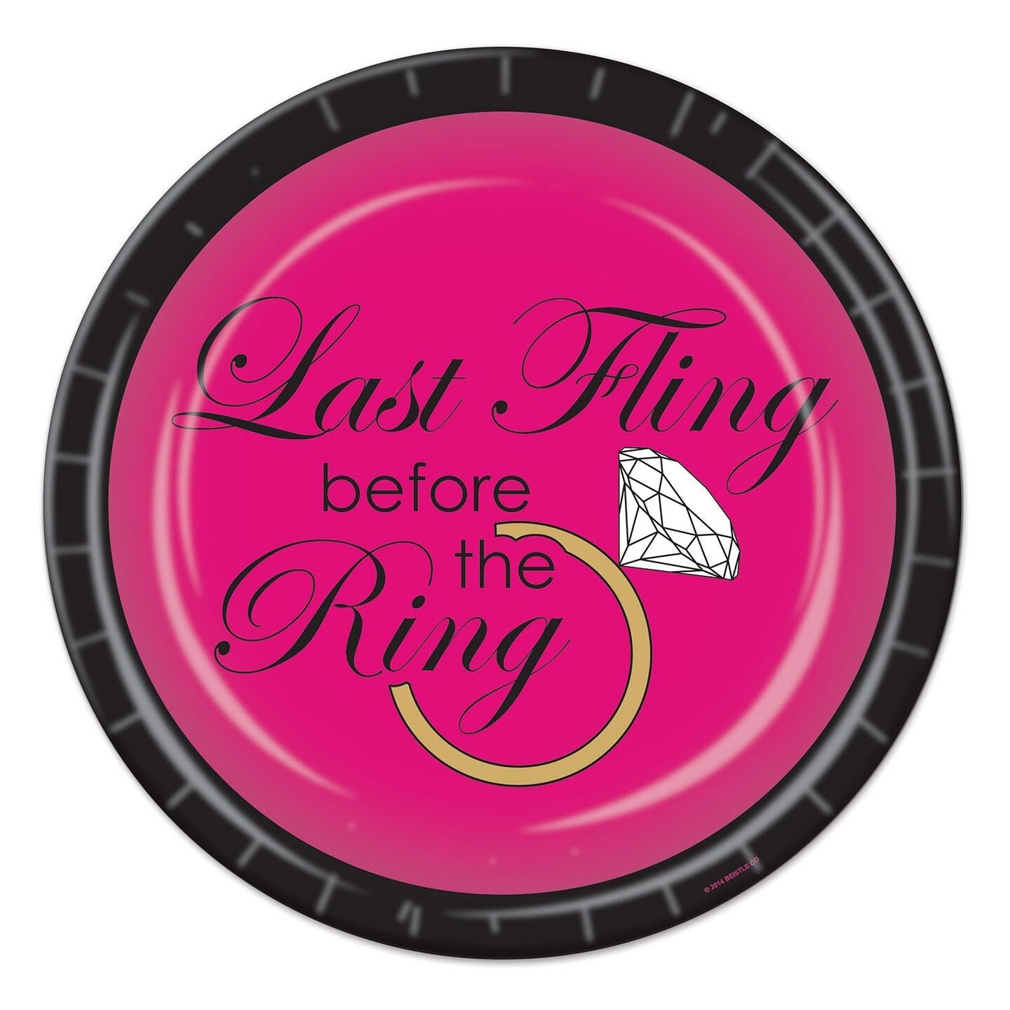 96 Pack Beistle Bachelorette Last Fling Paper Plates 9 inch