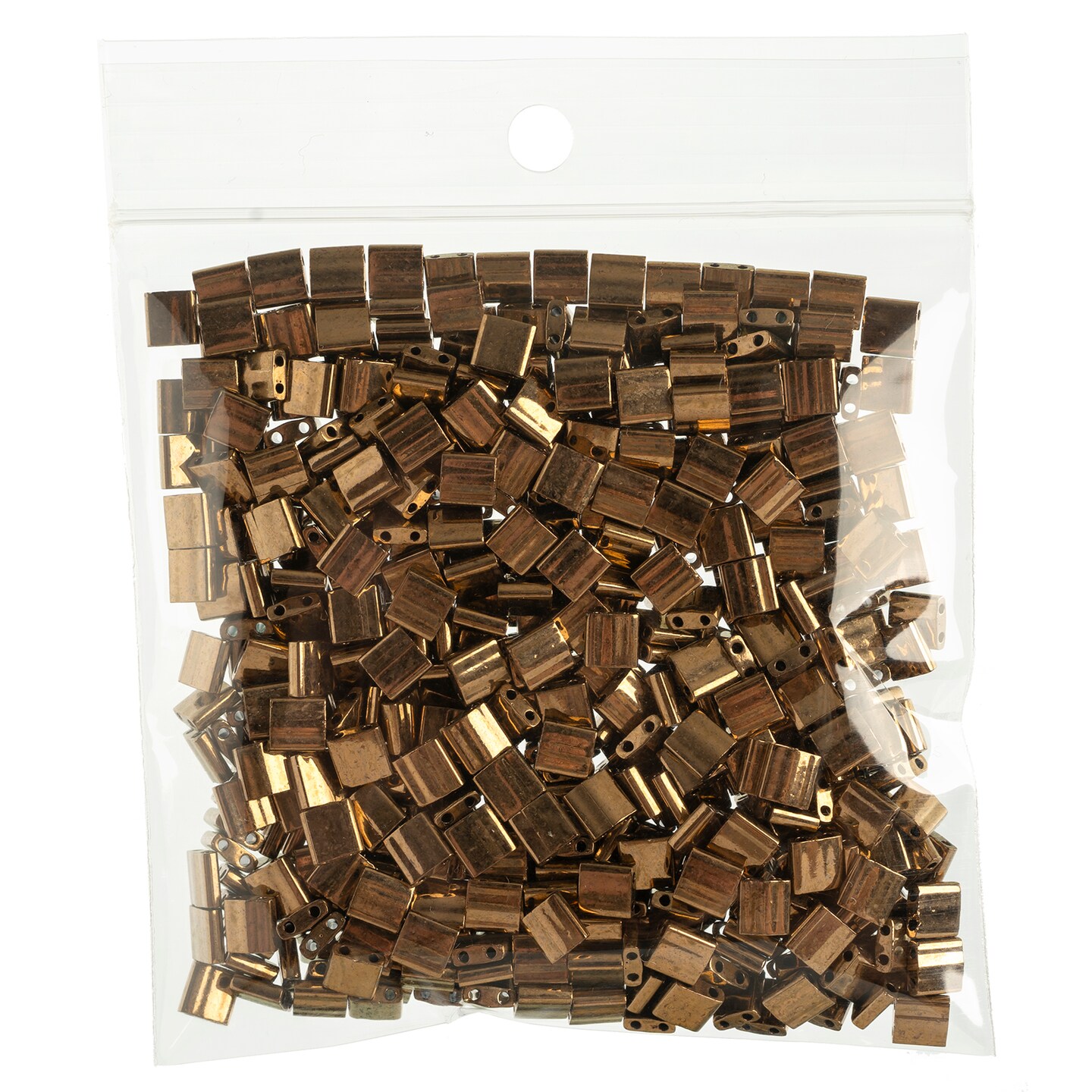 Miyuki Tila 5mm Opaque Metallic Glass Beads, 50g