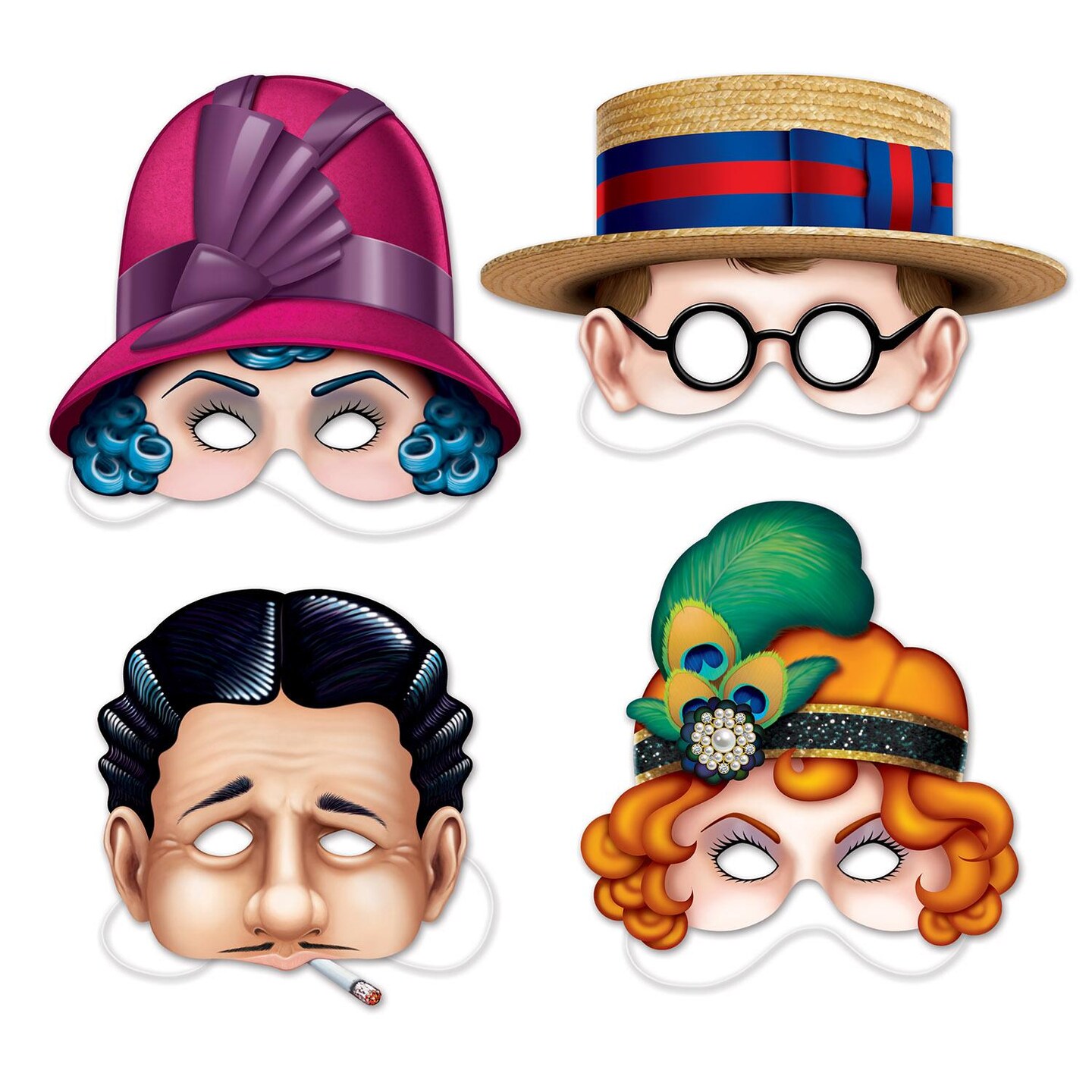 48 Pack Beistle Roaring 20&#x27;s Masks