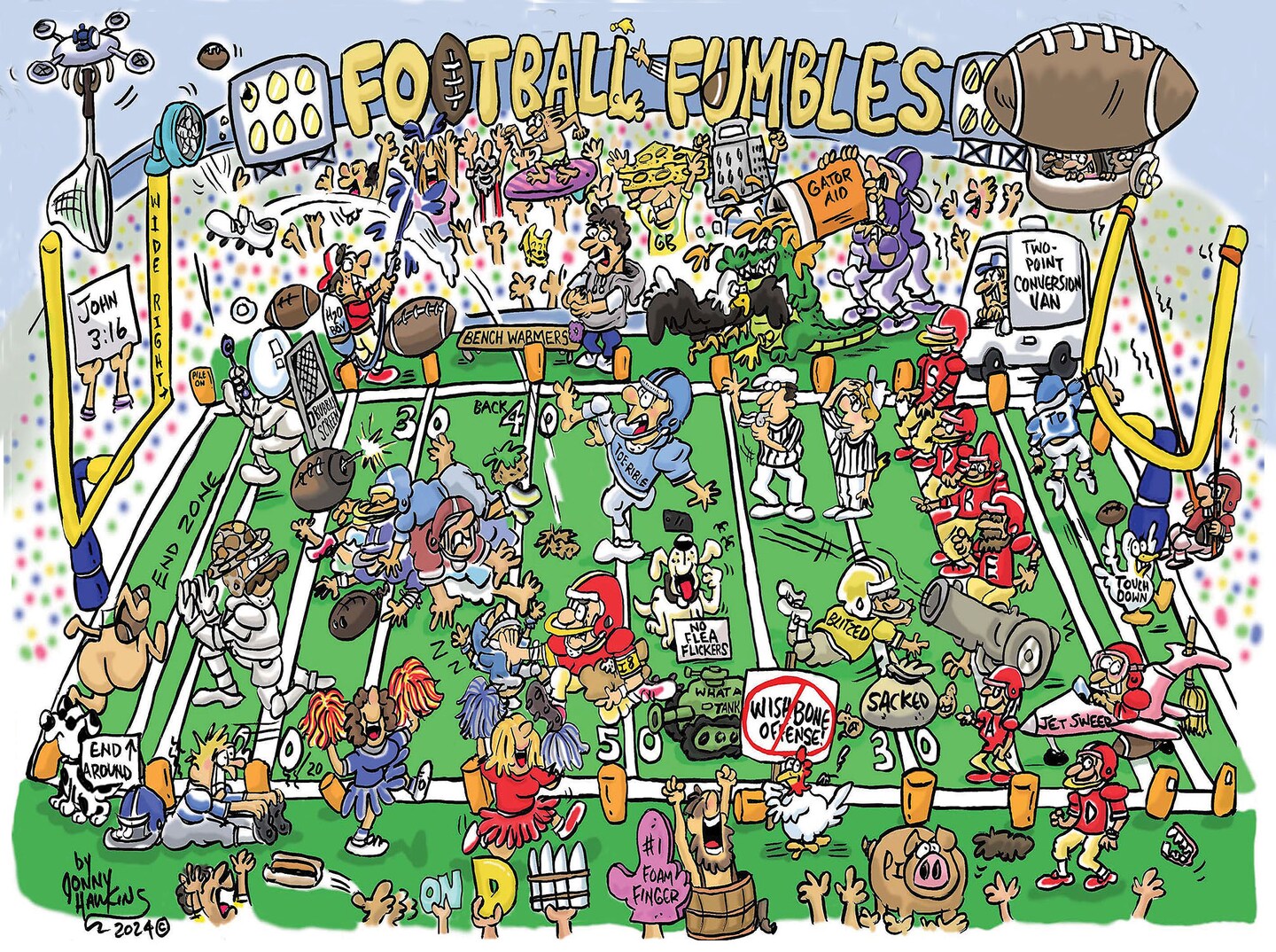 Sunsout Football Fumbles 1000 pc   Jigsaw Puzzle 80140