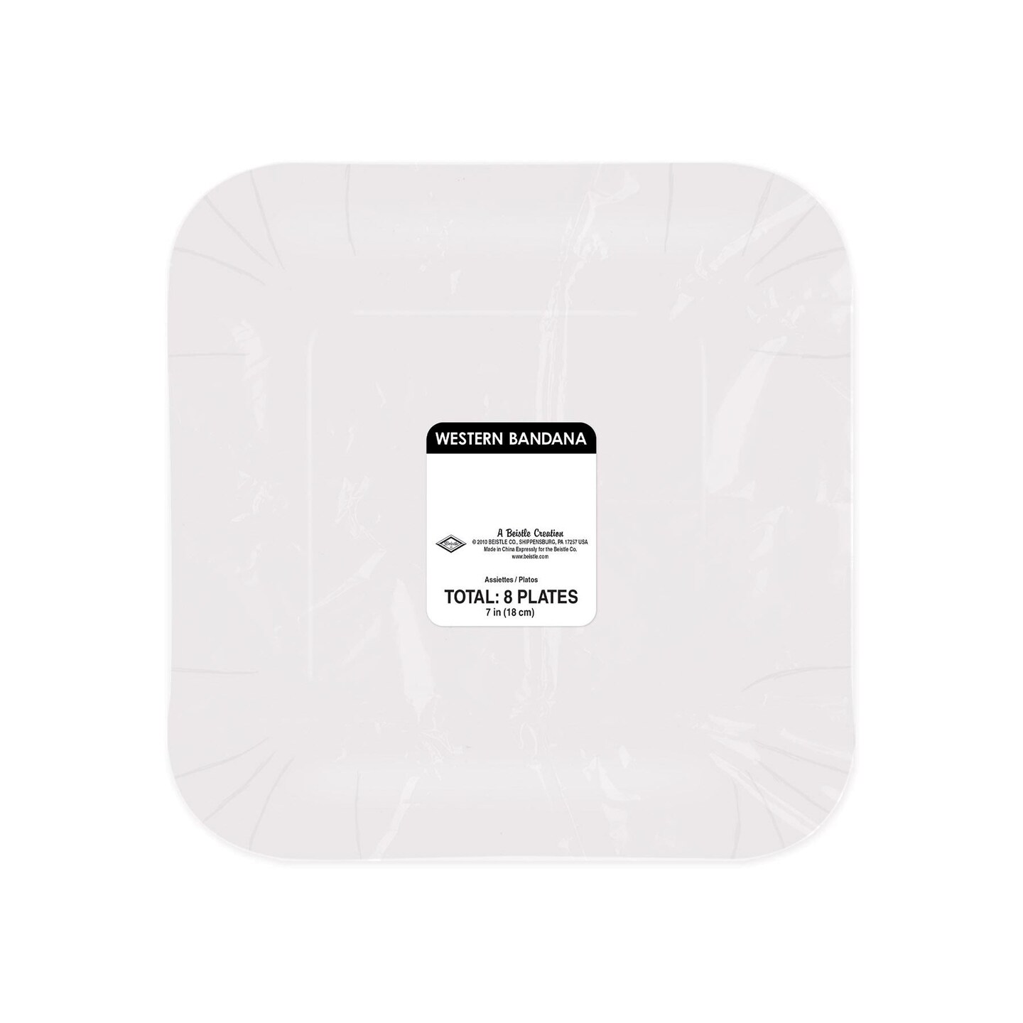 96 Pack Beistle Bandana Party Paper Plates 7 inch