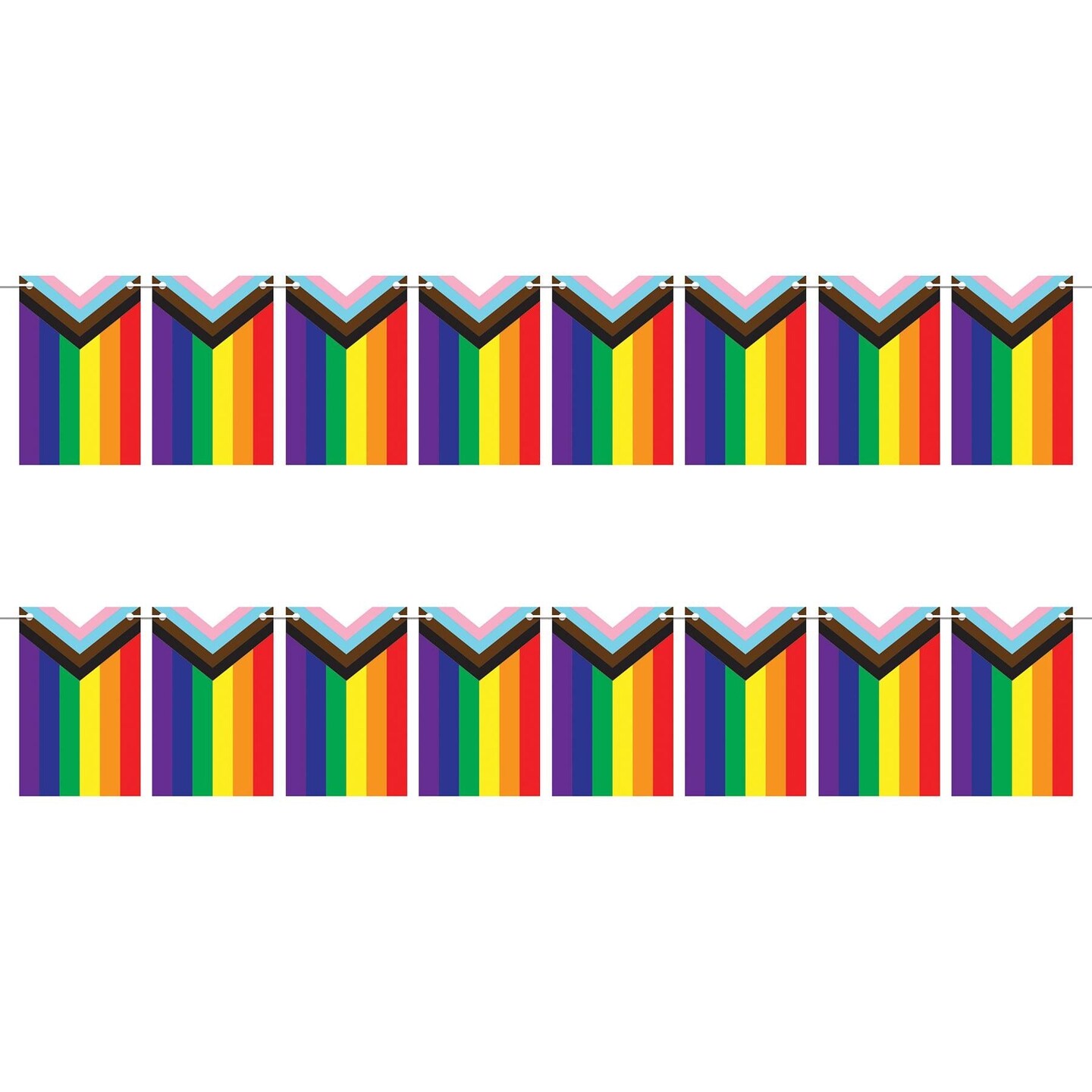12 Pack Beistle Pride Flag Pennant Party Streamer