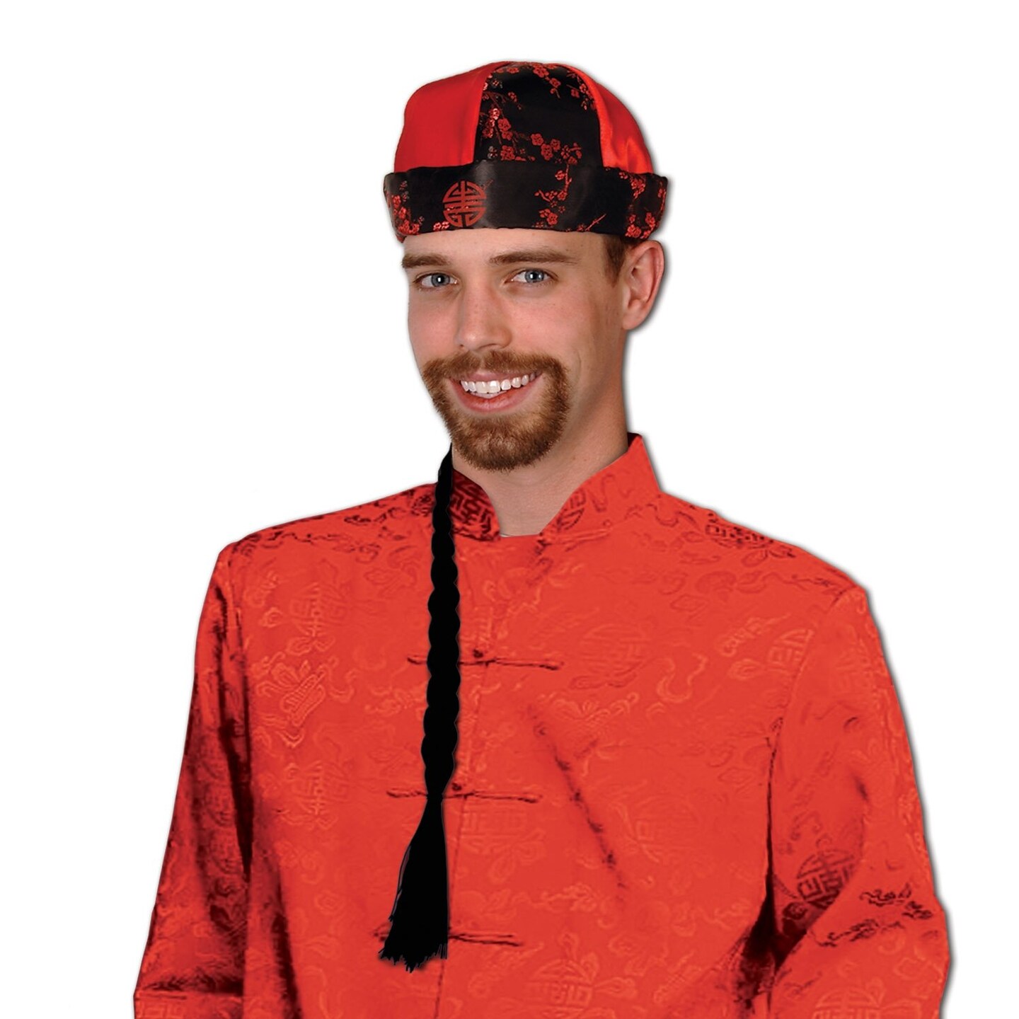 12-Pack Mandarin Hats with Braids: Elegant Cultural Flair for Any Event