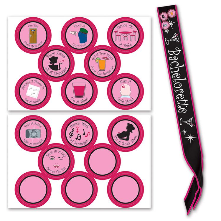 18 Pack Beistle Bachelorette Satin Sash with Badges