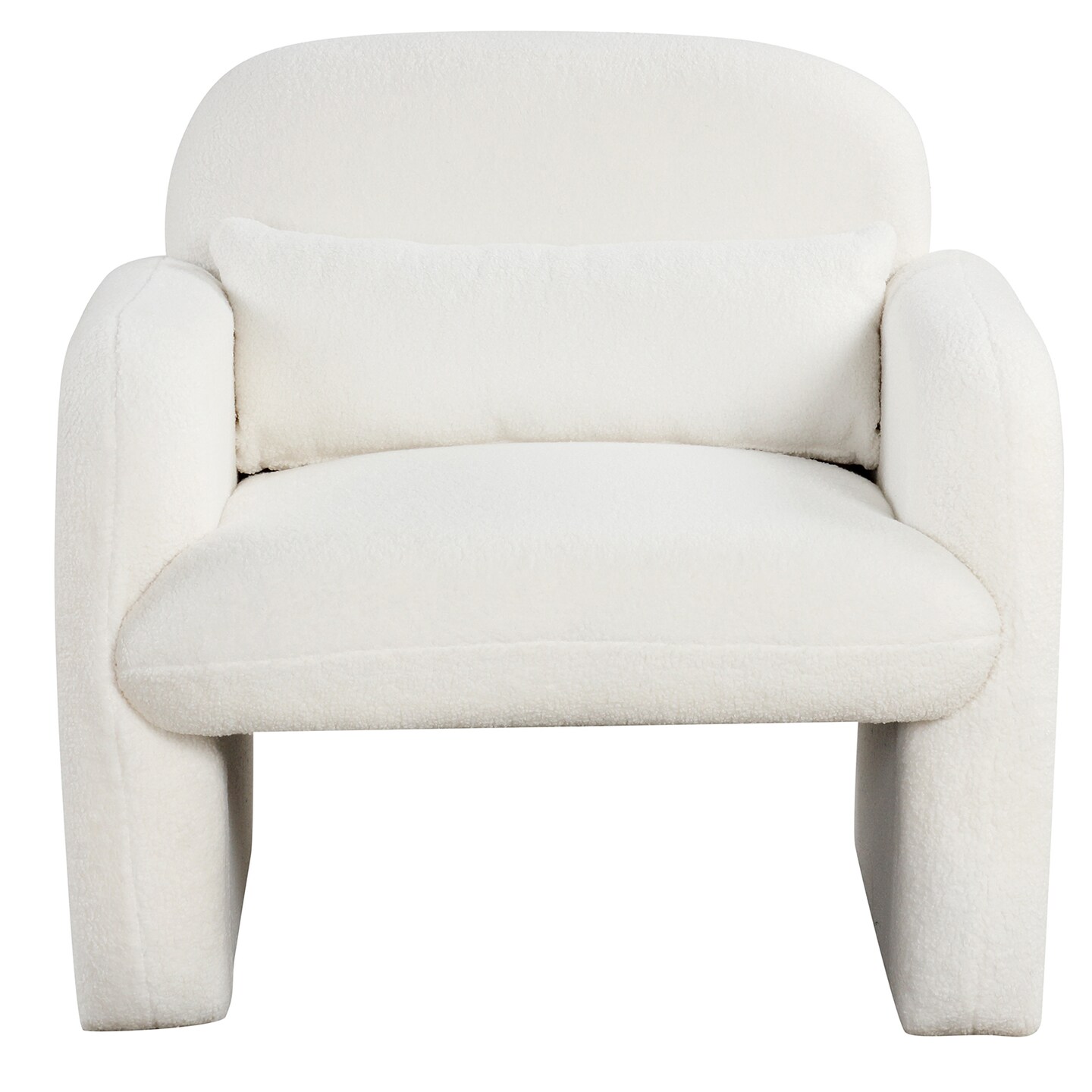 Modern Accent Chair with Waist Pillow and Armrests for Living Room Bedroom