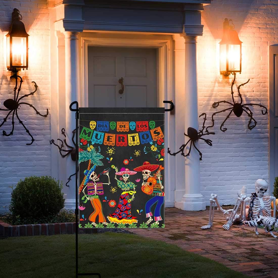 Day of the Dead Garden Flag(Multicolor)18&#x22;L x 12&#x22;W