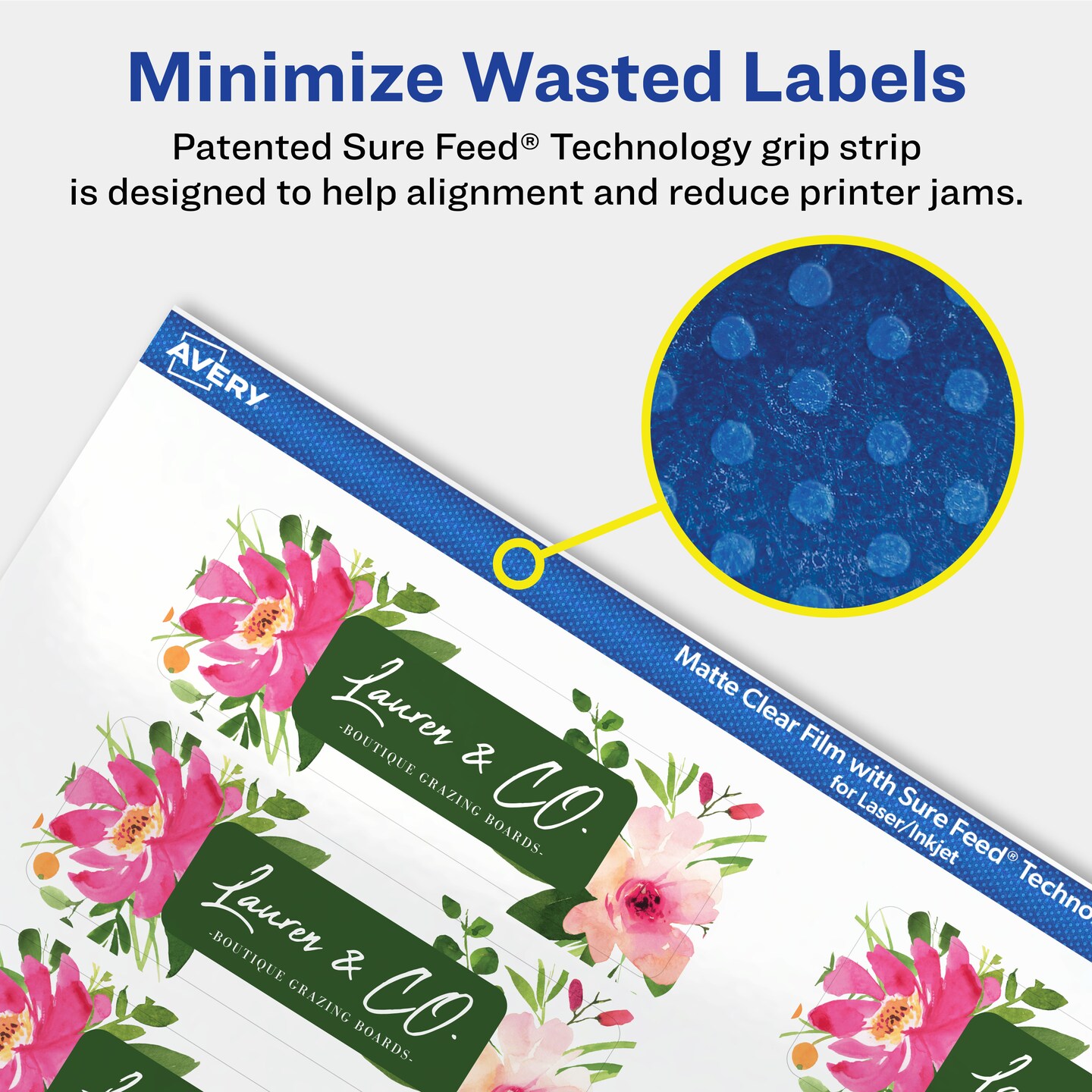 Avery Matte Clear Labels,  1&#x22; x 3&#x22; Rectangle