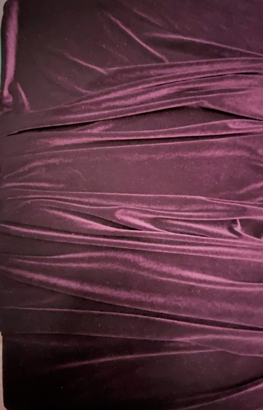1 Yard Plum Stretch Velvet Fabric with Silky Texture and Weighted Drape for Apparel and Crafts 58/60 Inch Wide