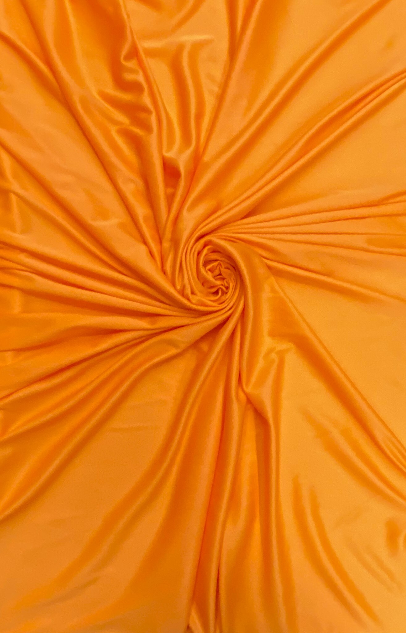 1 Yard Orange Mechanical Stretch Lining Fabric For Costumes, Dresses, Apparel Sewing 60 Inches Wide
