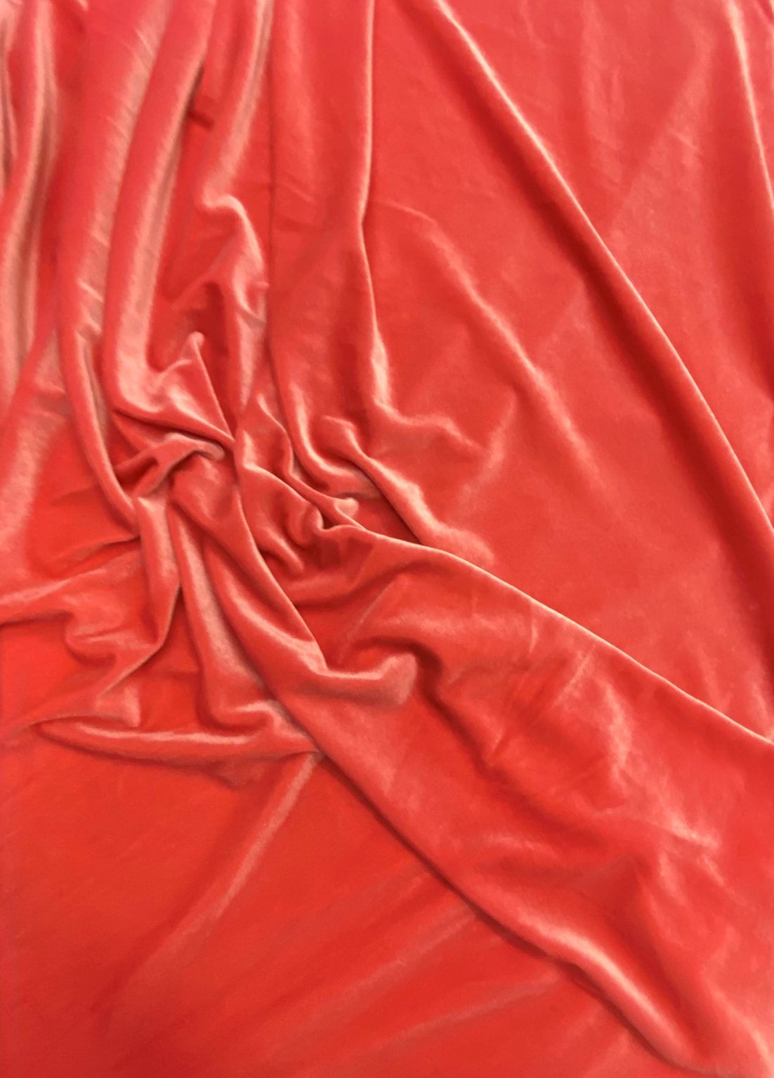 1 Yard Coral Stretch Velvet Material for Apparel, Costumes, Home Décor, and Crafts 58/60 Inch Wide