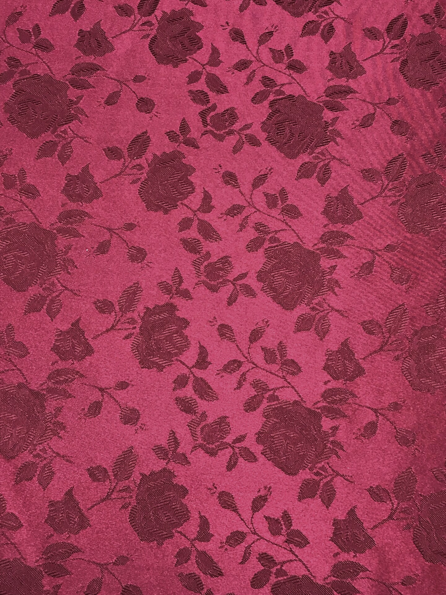 1 Yard Burgundy Reversible Jacquard Satin Fabric for Curtains Apparel Tablecloth Crafts 58/60 Inches Width