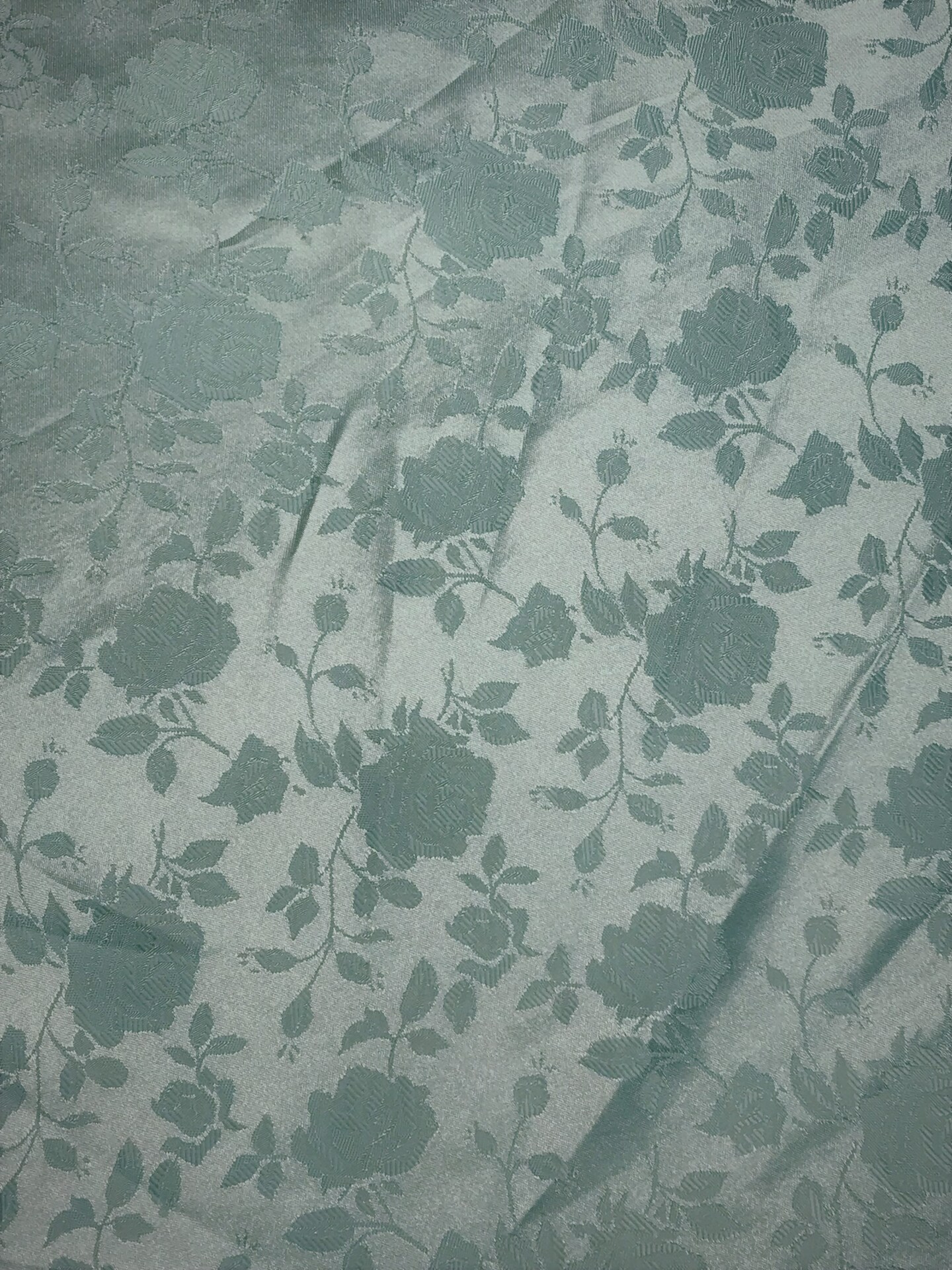 1 Yard Aqua Reversible Jacquard Satin Fabric for Drapes Clothing Tablecloth Crafts 58/60 Inches Width