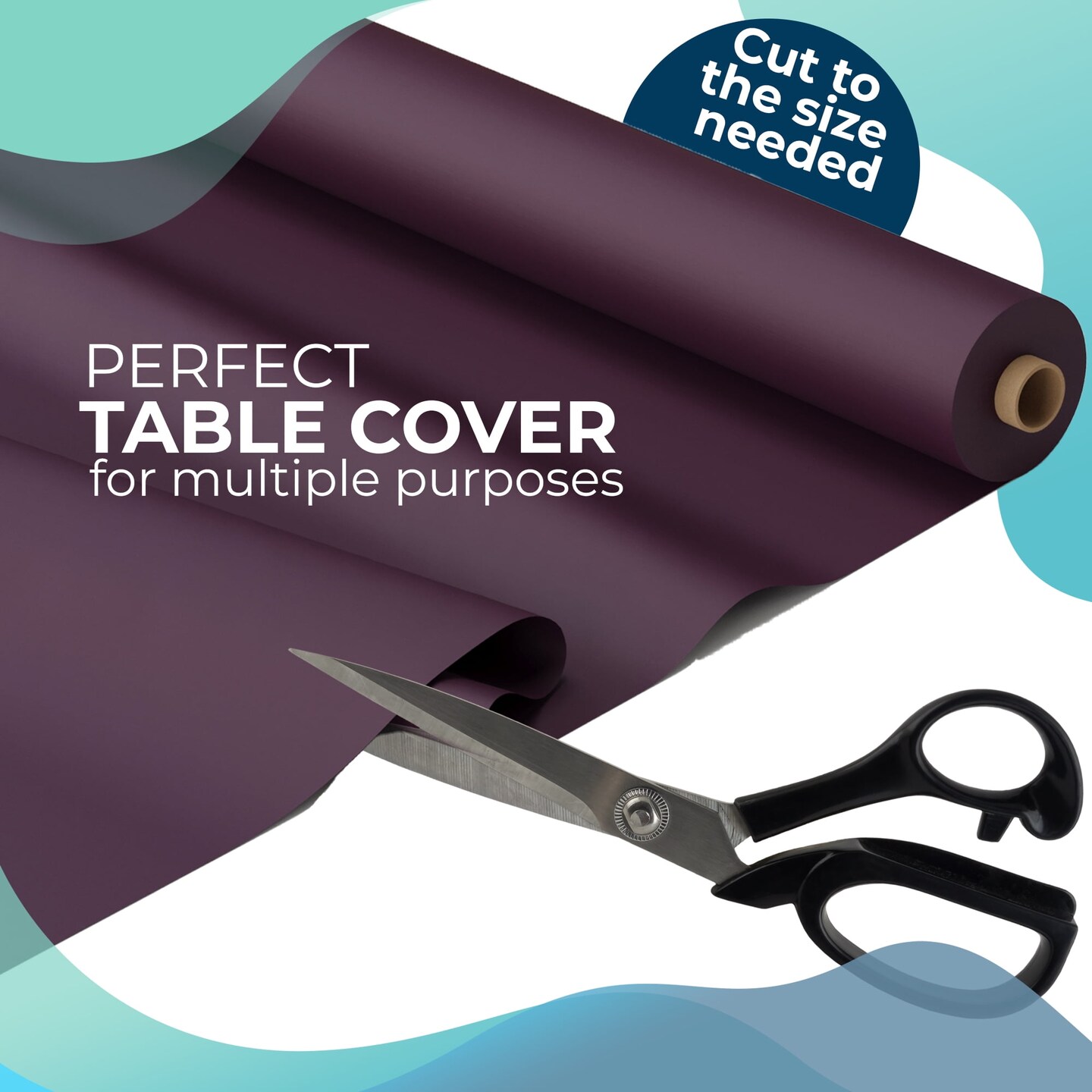 Exquisite Plastic Table Cover Roll – 40" x 100' Disposable Tablecloth Roll – Premium Thick 0.5 MIL Plastic Banquet Roll – Party Table Cover Roll for Events & Catering