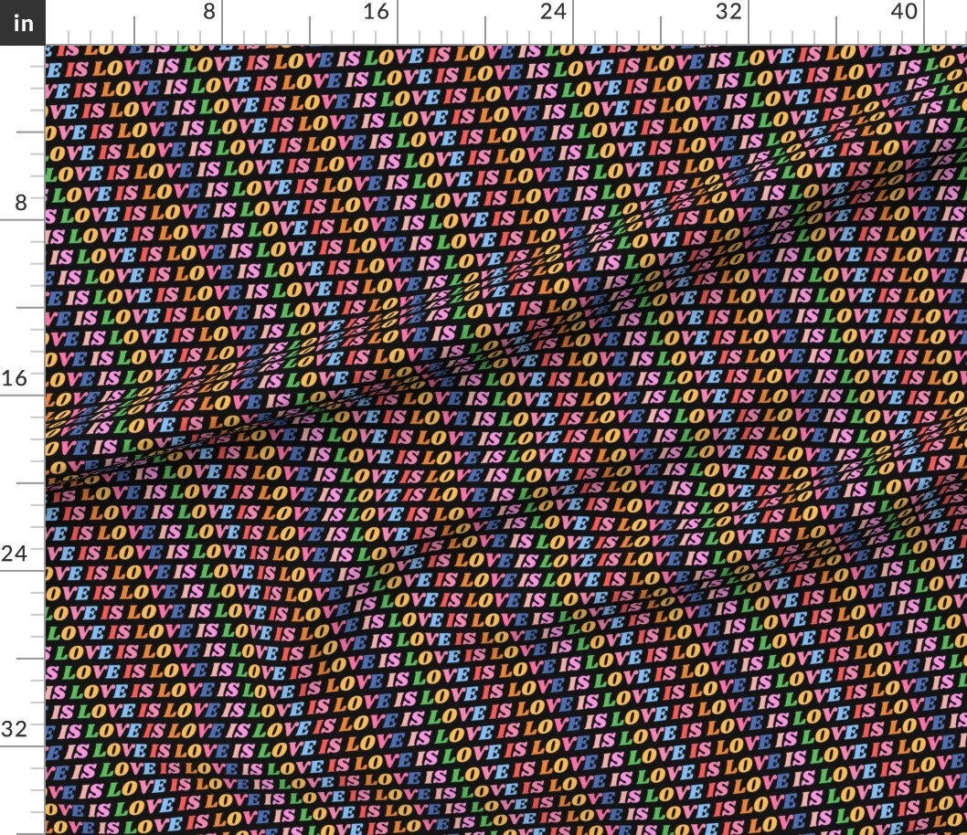 Rainbow Pride Lgbtq Month Love Queer Lgbtqia Gay Trans Bisexual Lesbian Retro Quote Custom Printed Fabric by Spoonflower Various Fabrics by the Yard or Fat Quarter