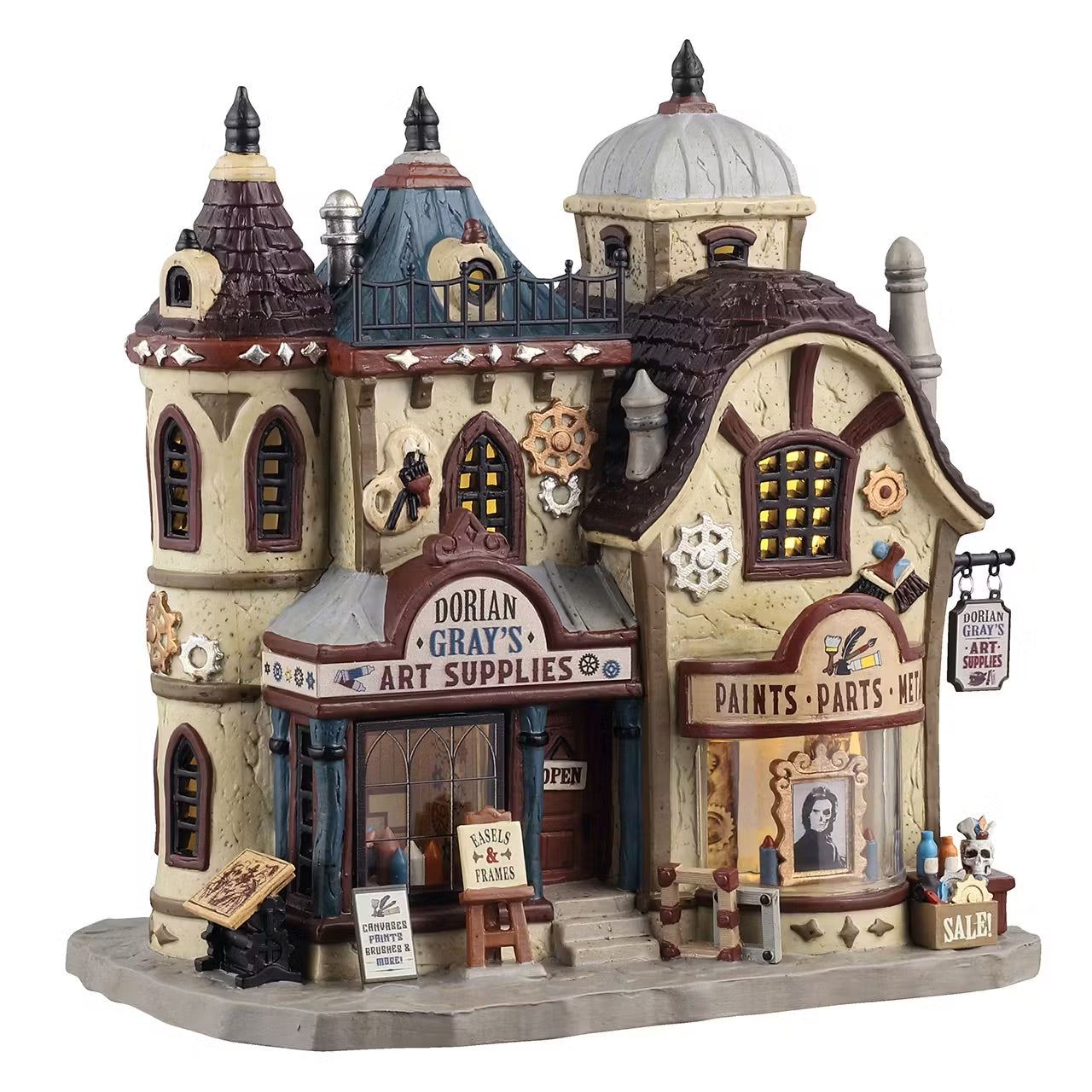 Lemax Spooky Town Halloween Village: Dorian Gray&#x27;s Art Supplies