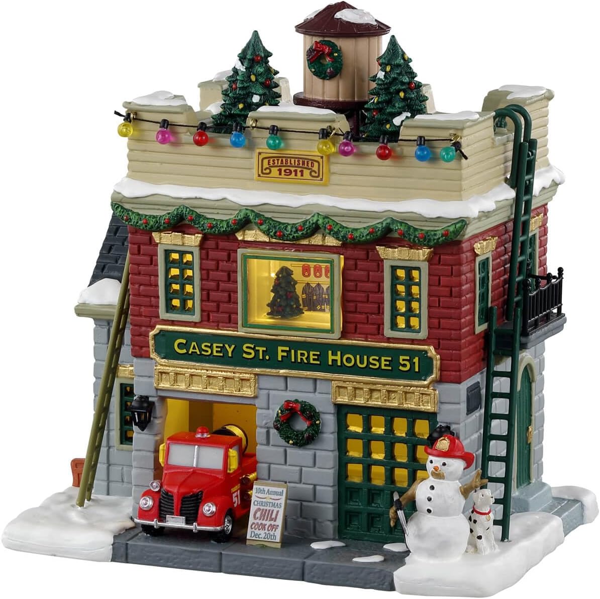 Lemax Jukebox Junction Village: Casey St. Firehouse 51