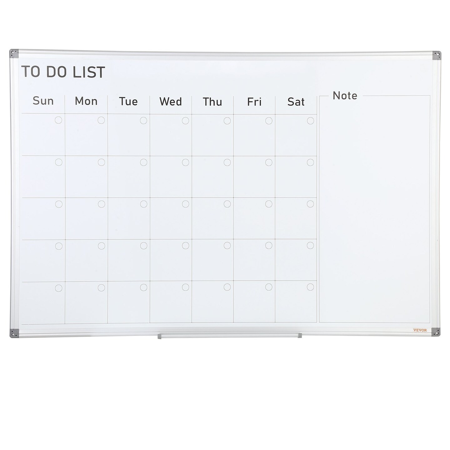 White Aluminum Magnetic Calendar Whiteboard Dry Erase Wall Mount Planner Board
