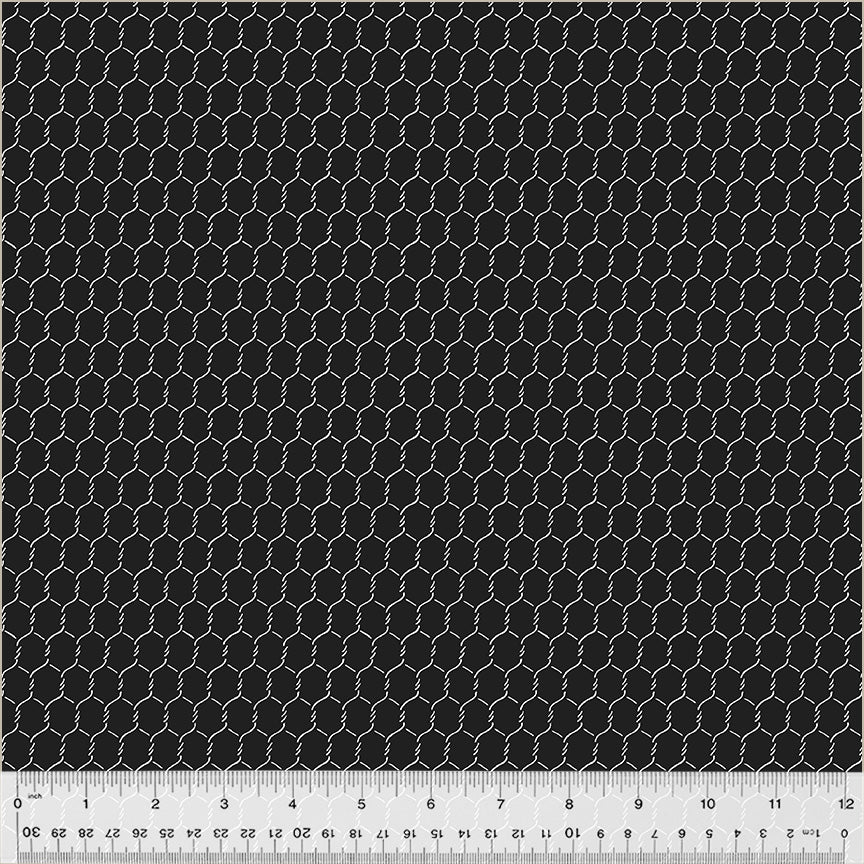 Fabric Windham Boho Chick Black Chicken Run by the Quarter Yard 54565-4
