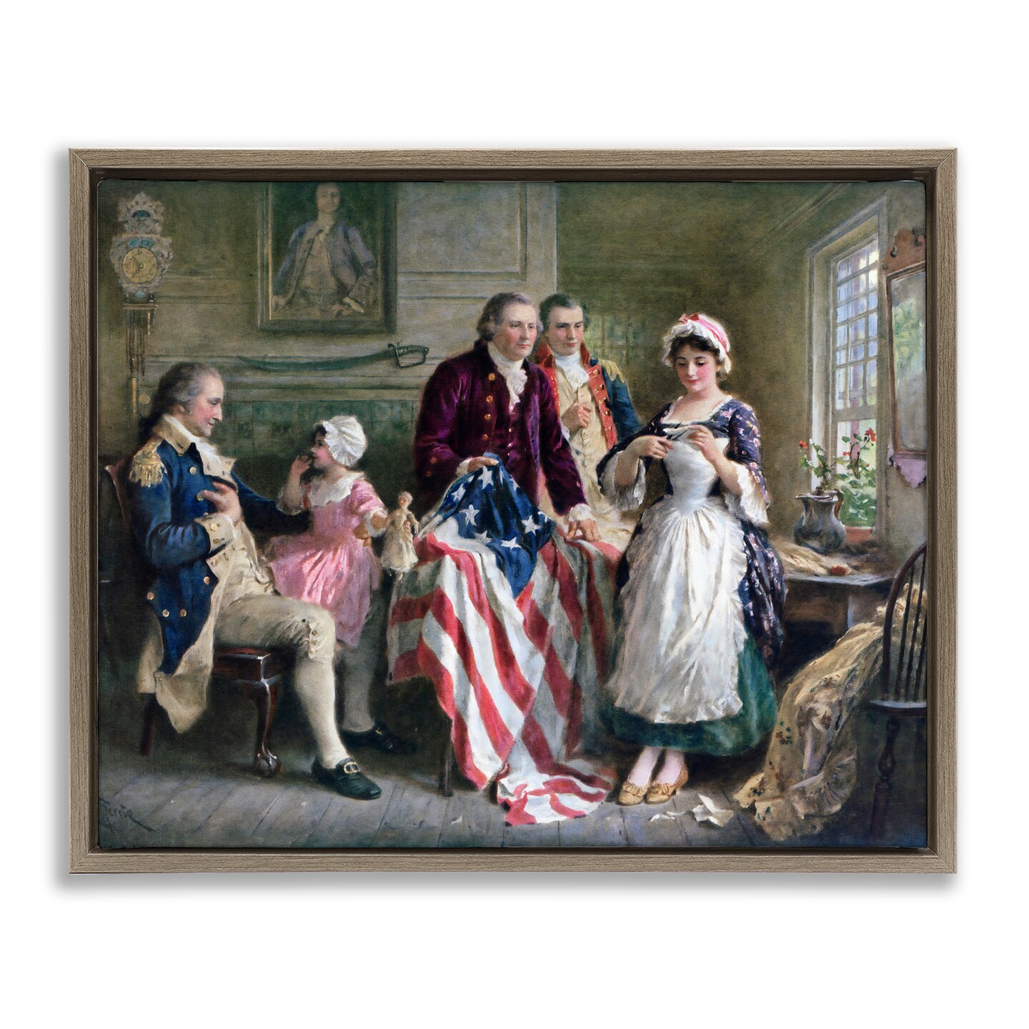 Stupell Industries Historical Betsy Ross Floating Frame, design by Arlington Prints