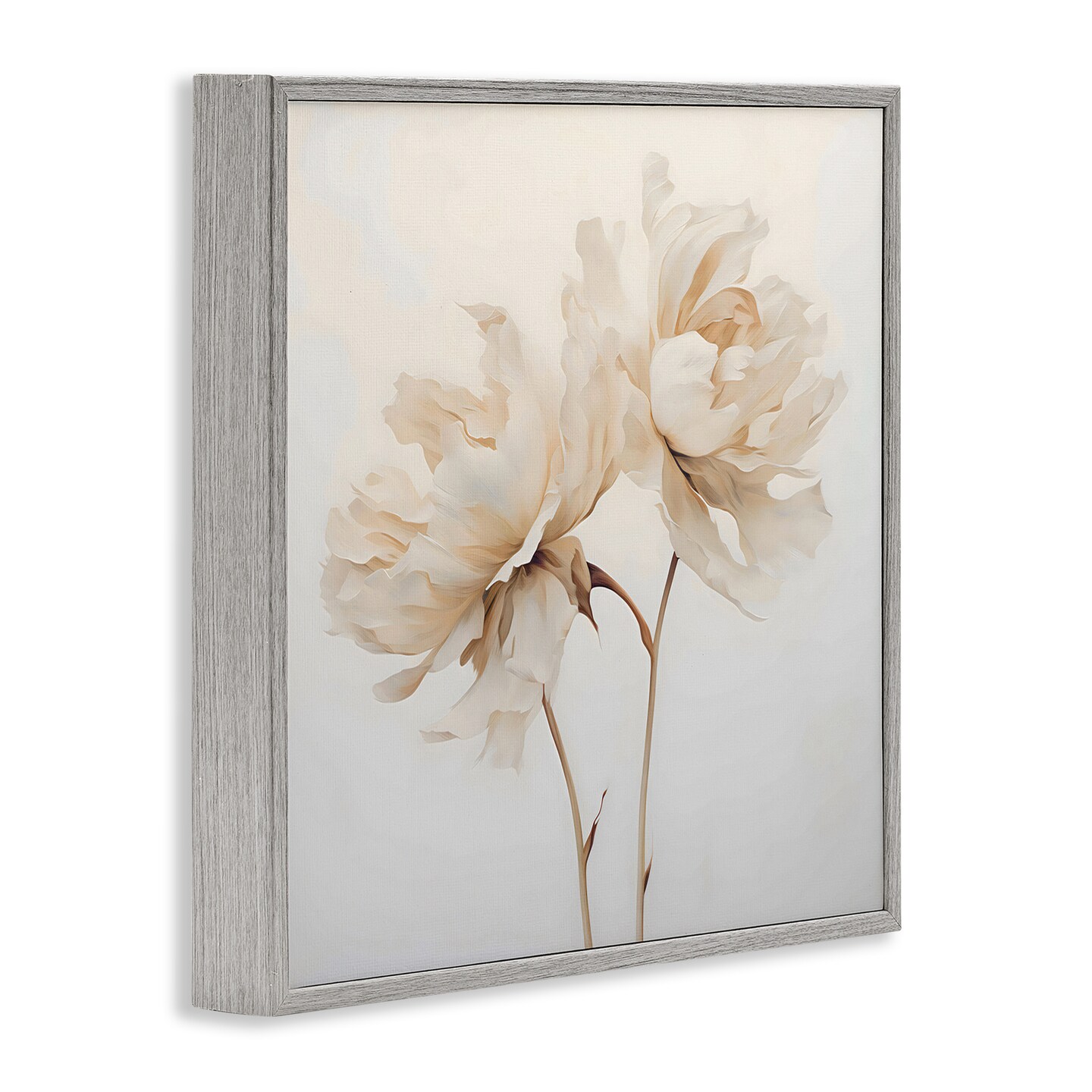 Stupell Industries Soft Blooming White Peonies Framed Giclee, design by Creative Studio