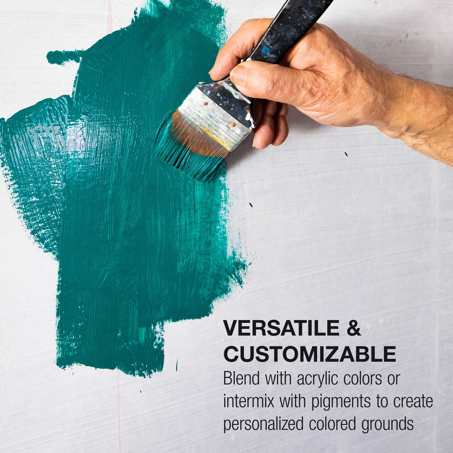 White Gesso Primer - 16.9oz (500ml) for Oil & Acrylic Paint - Superior Coverage, Canvas Prep, Mixable White Gesso Paint Artists