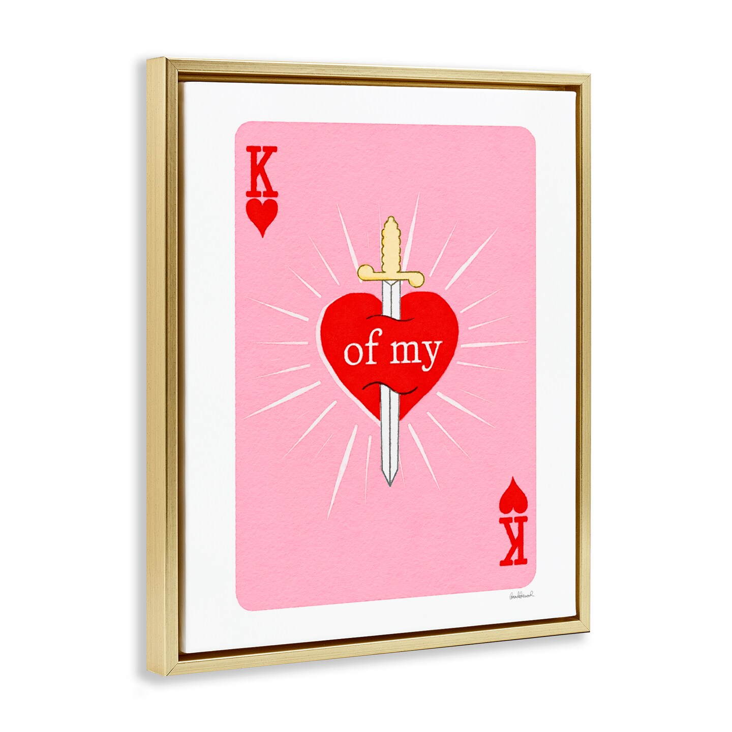 Stupell Industries King Of My Heart Sword Floating Frame, design by Amanda Greenwood