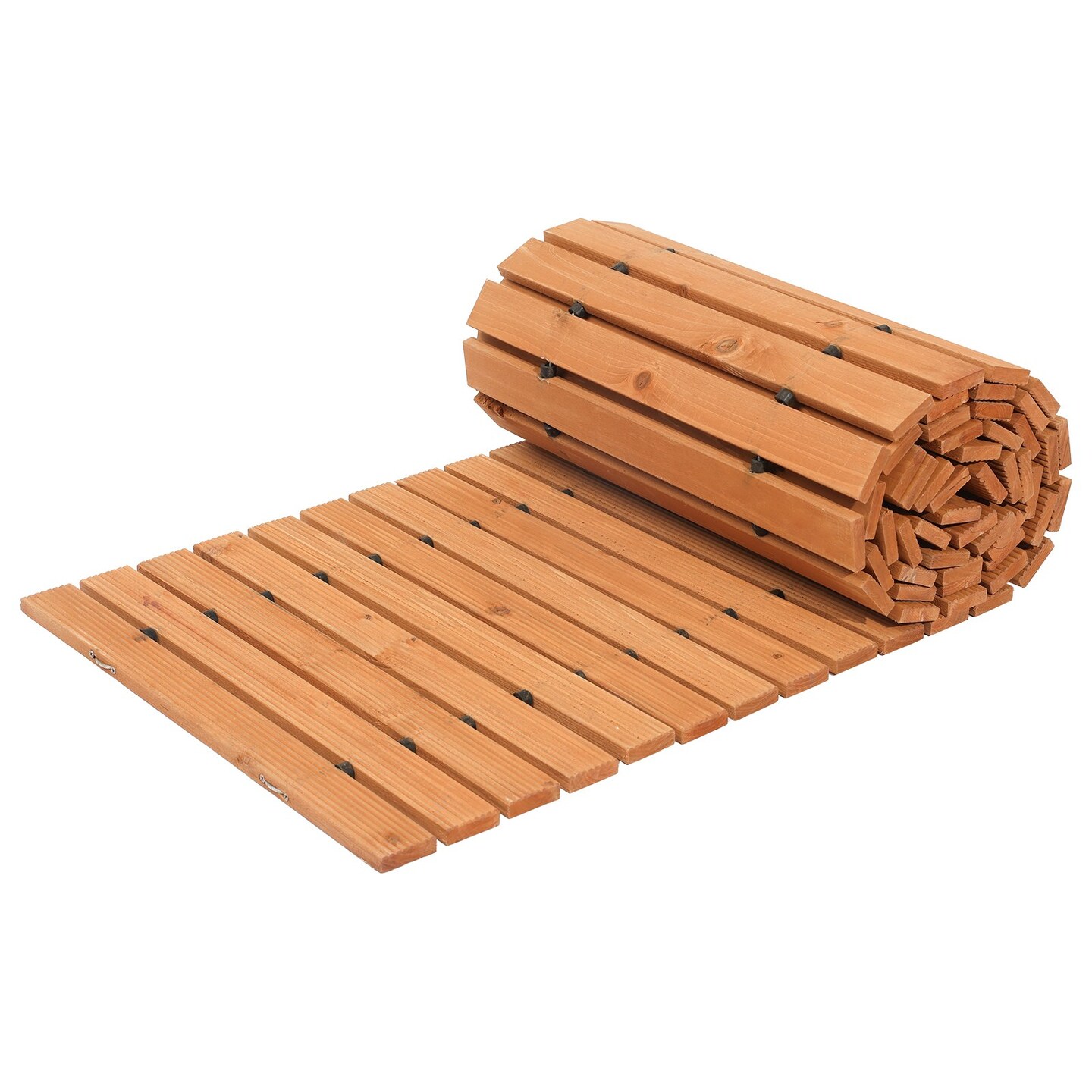 Wooden Roll Out Garden Pathway, Non-Slip Cedar Walkway for Backyard and Outdoor Areas